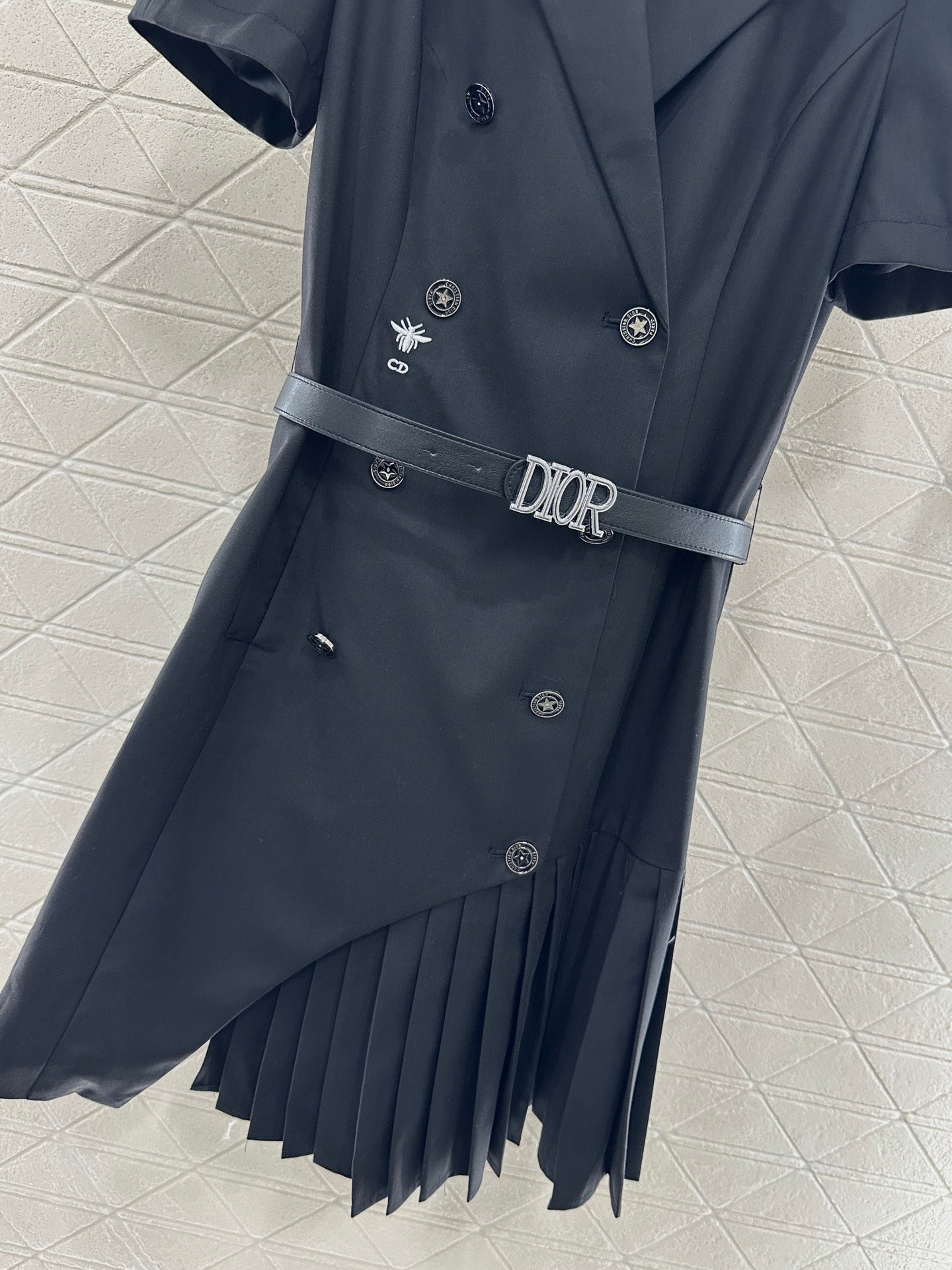 D*♥2025 new products Belt pleated dress