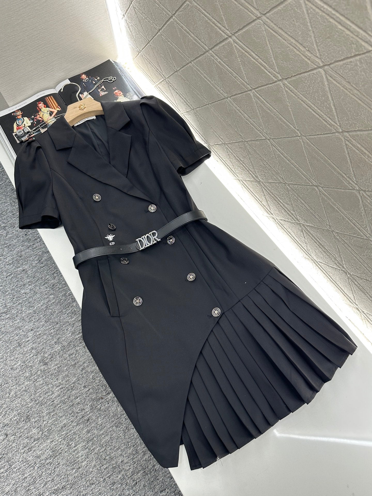 D*♥2025 new products Belt pleated dress