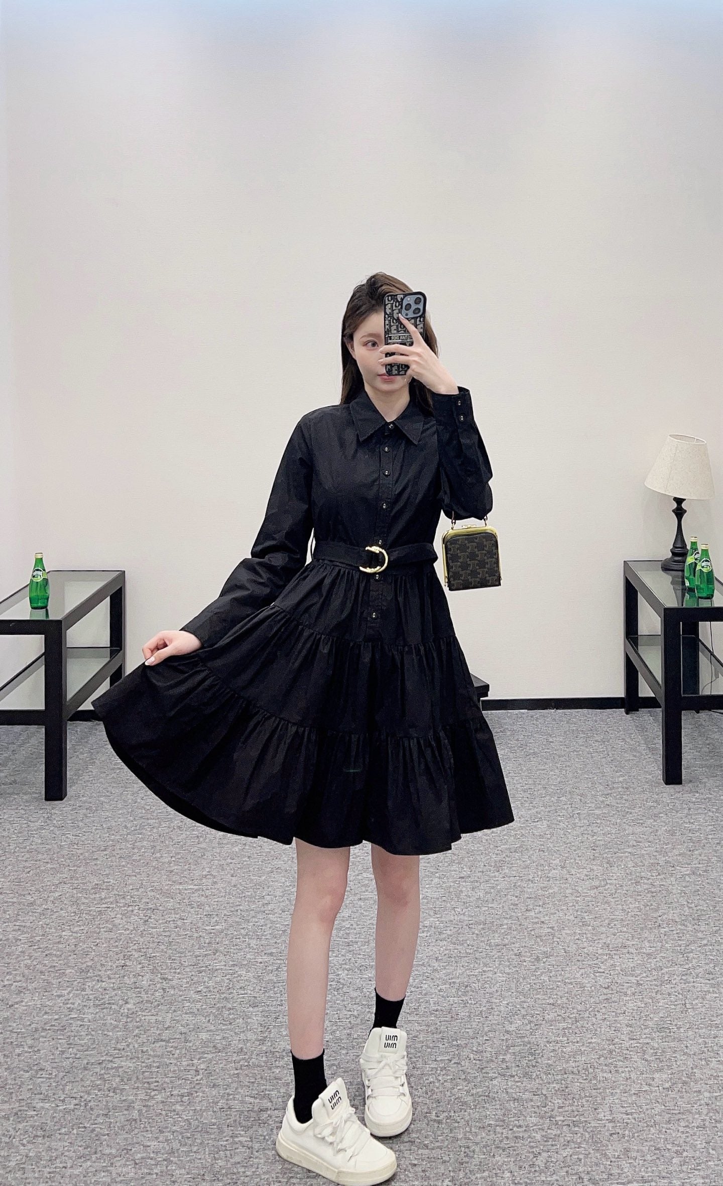 Louis *♥2025 new arrivals Layered belt dress