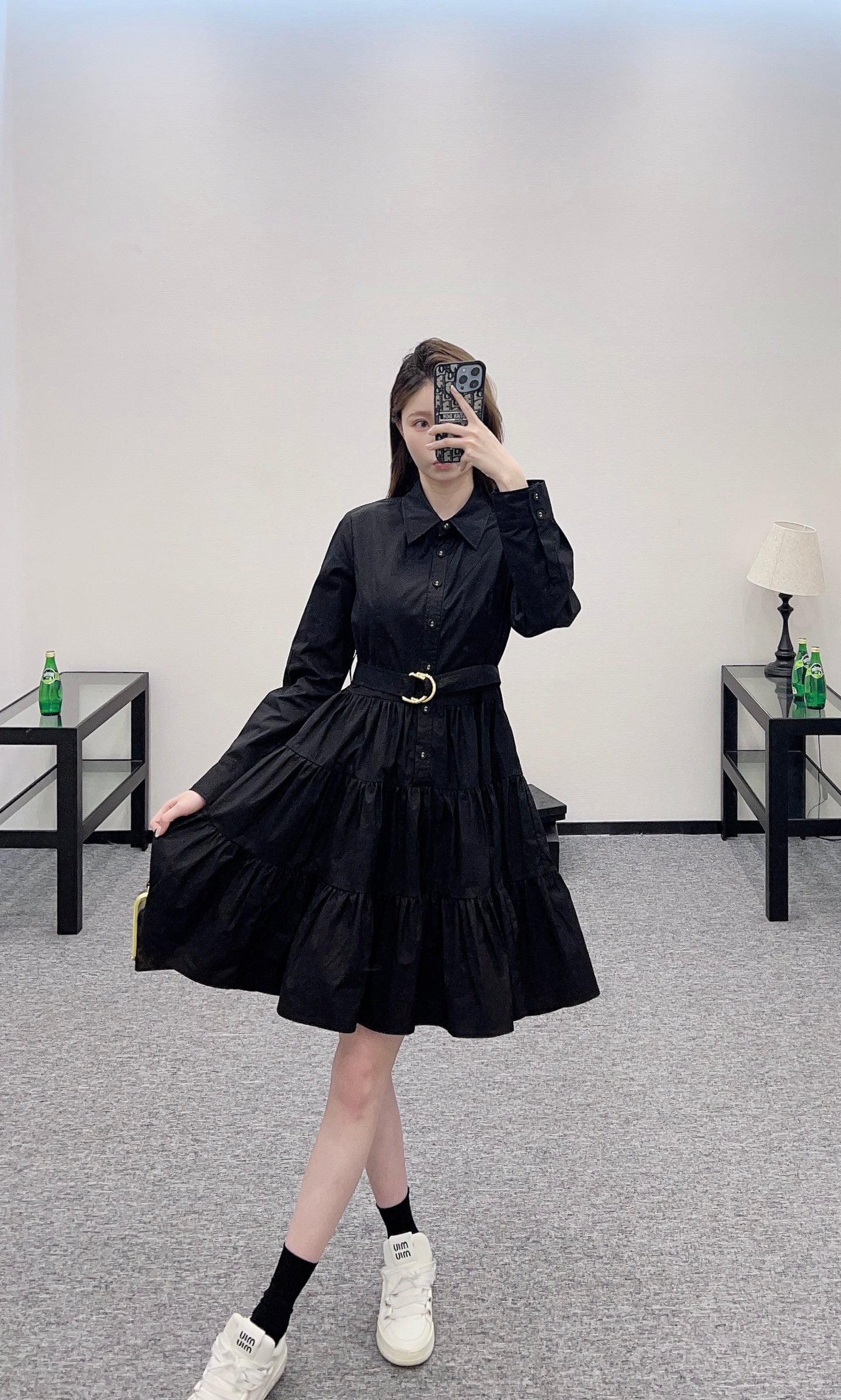 Louis *♥2025 new arrivals Layered belt dress