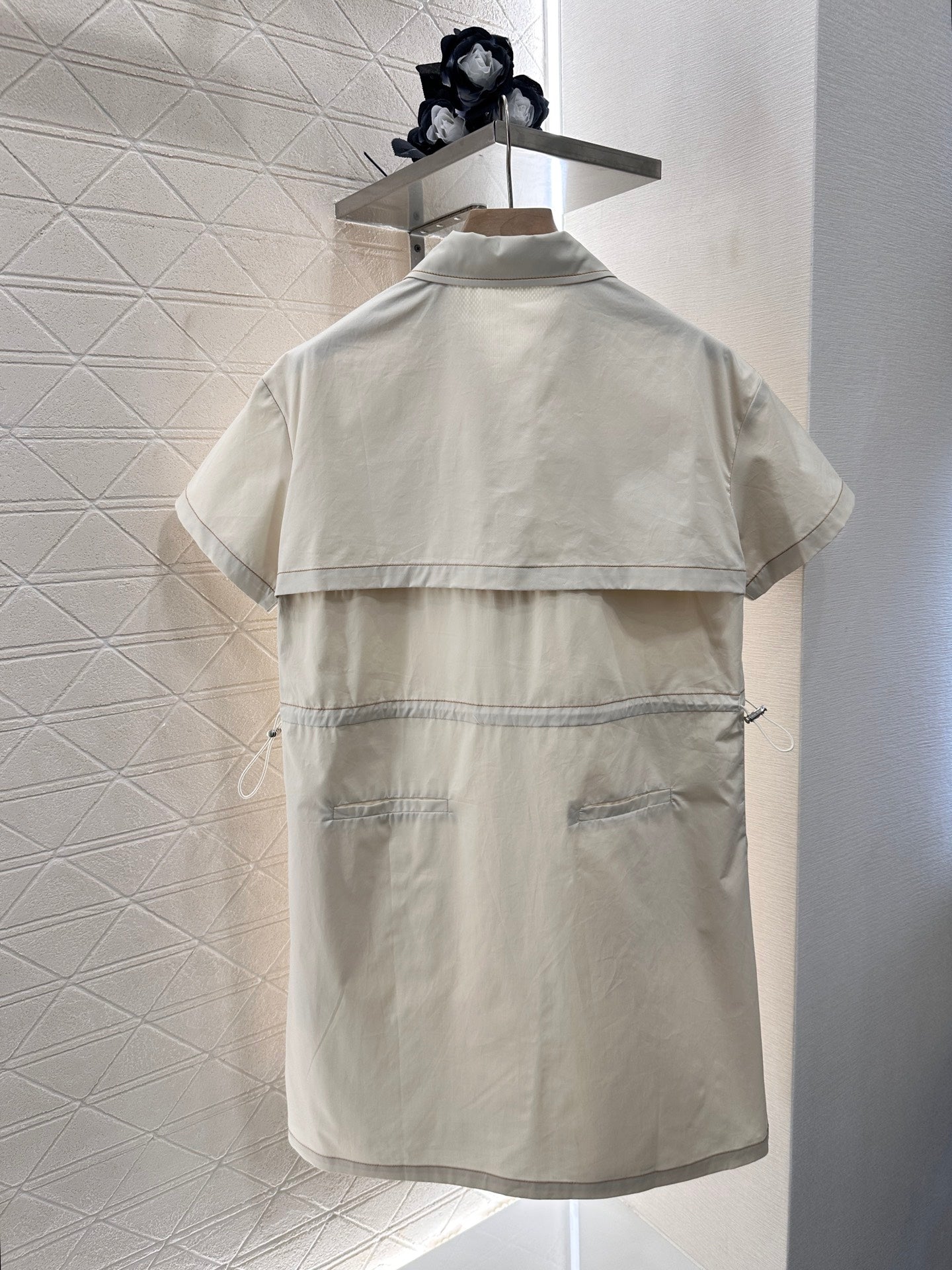 Mi*mi*♥2025 new product Lapel short-sleeved dress