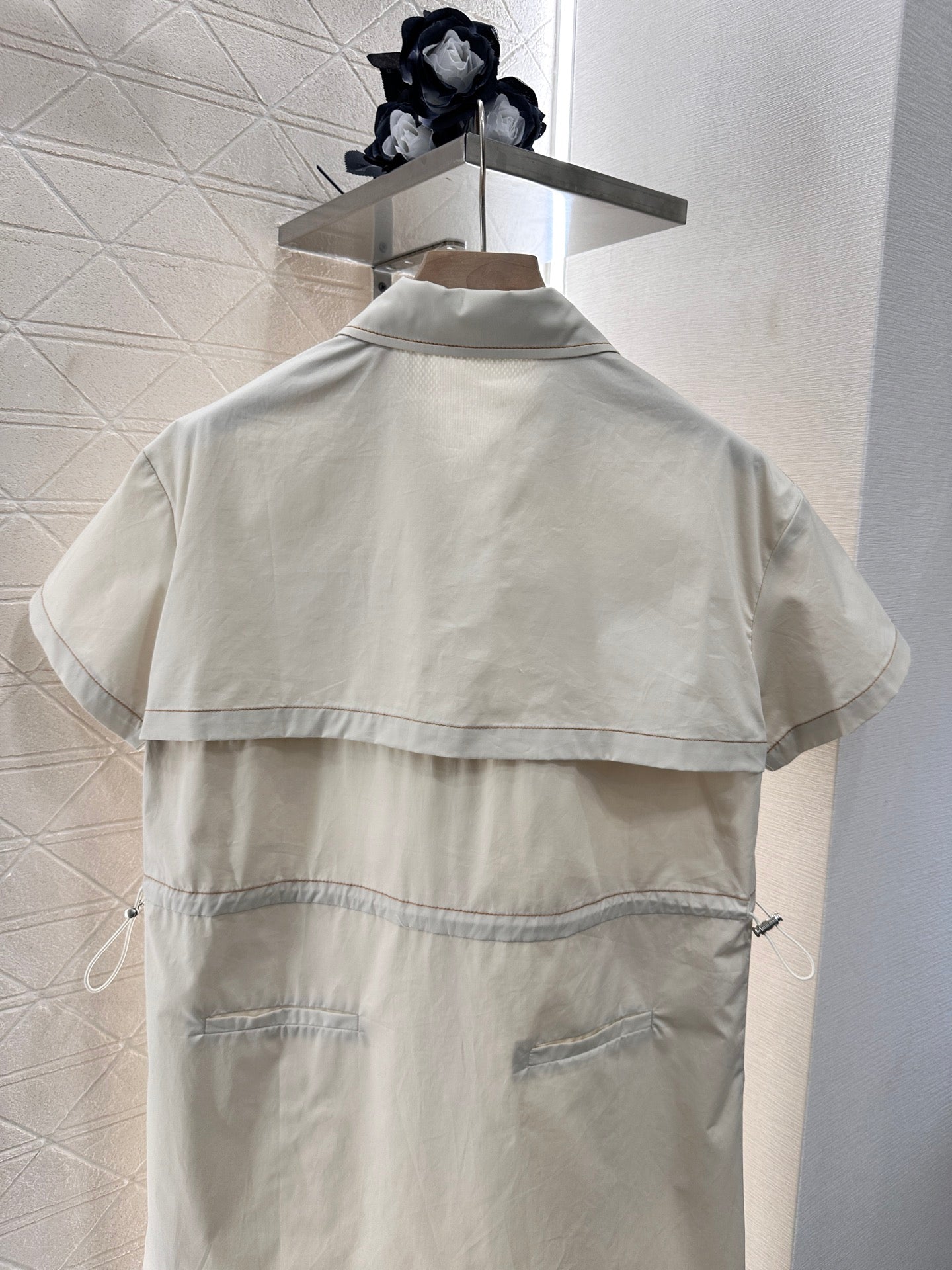 Mi*mi*♥2025 new product Lapel short-sleeved dress