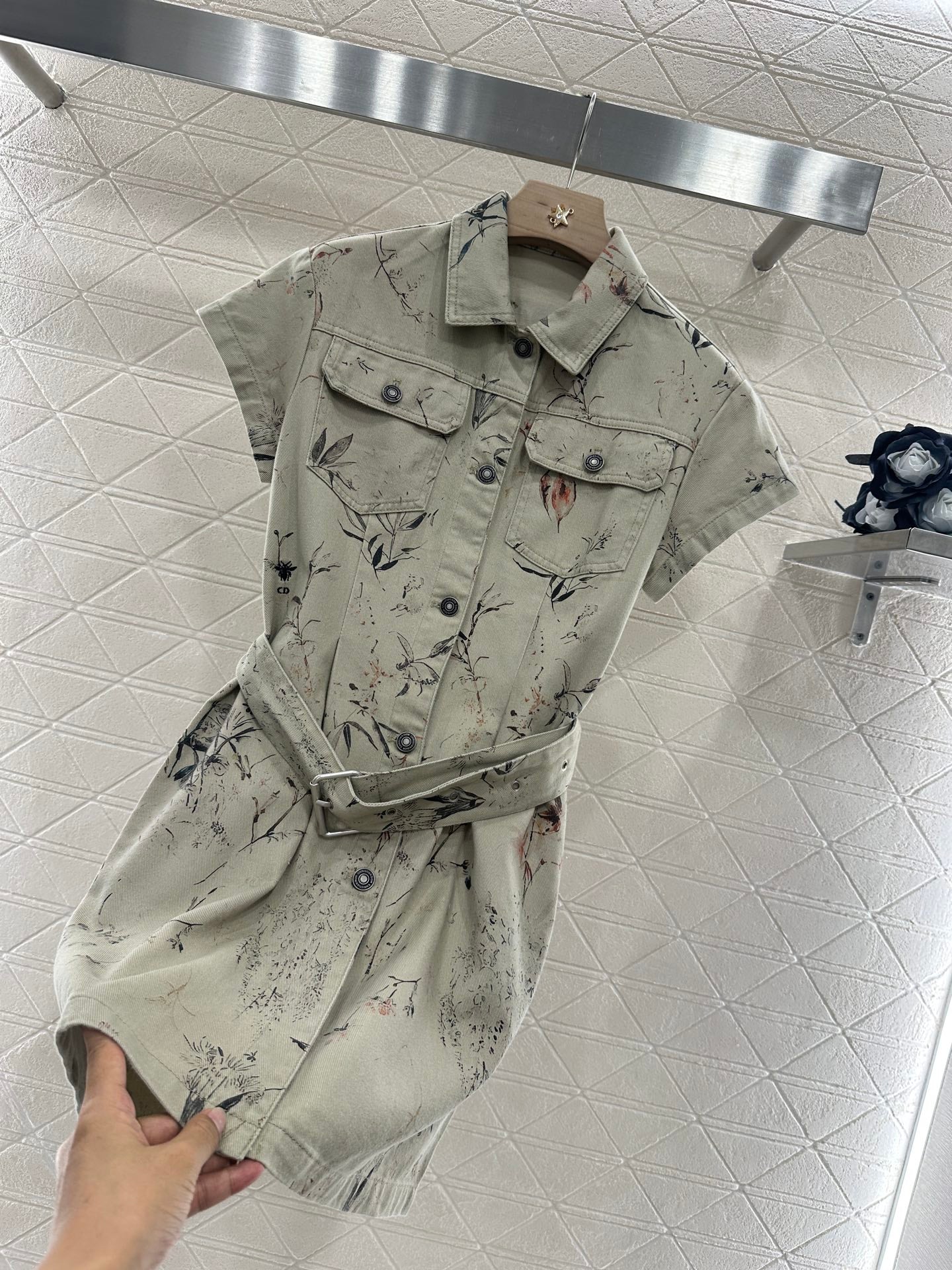 D*♥2025 new product Printed denim dress
