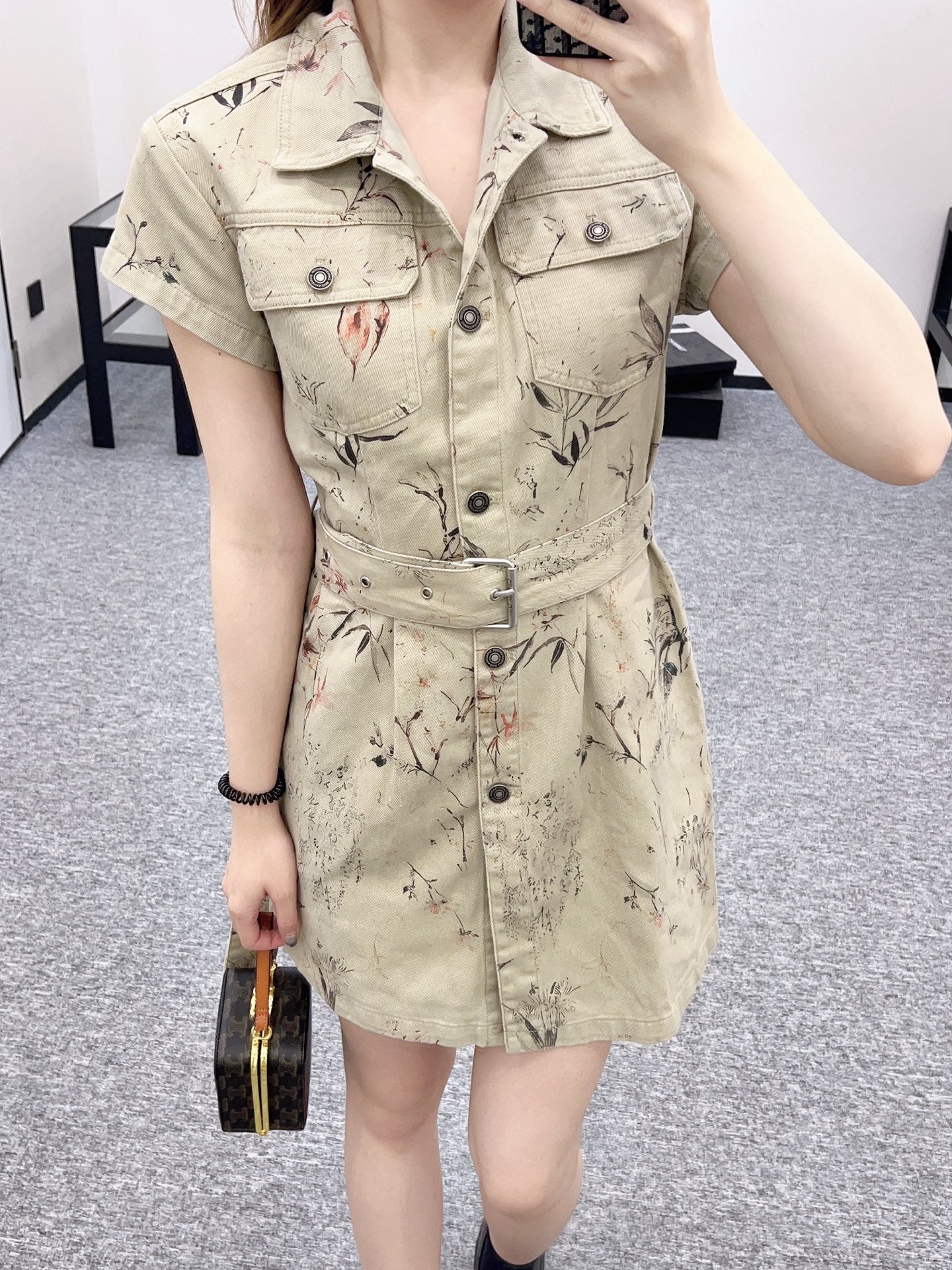 D*♥2025 new product Printed denim dress