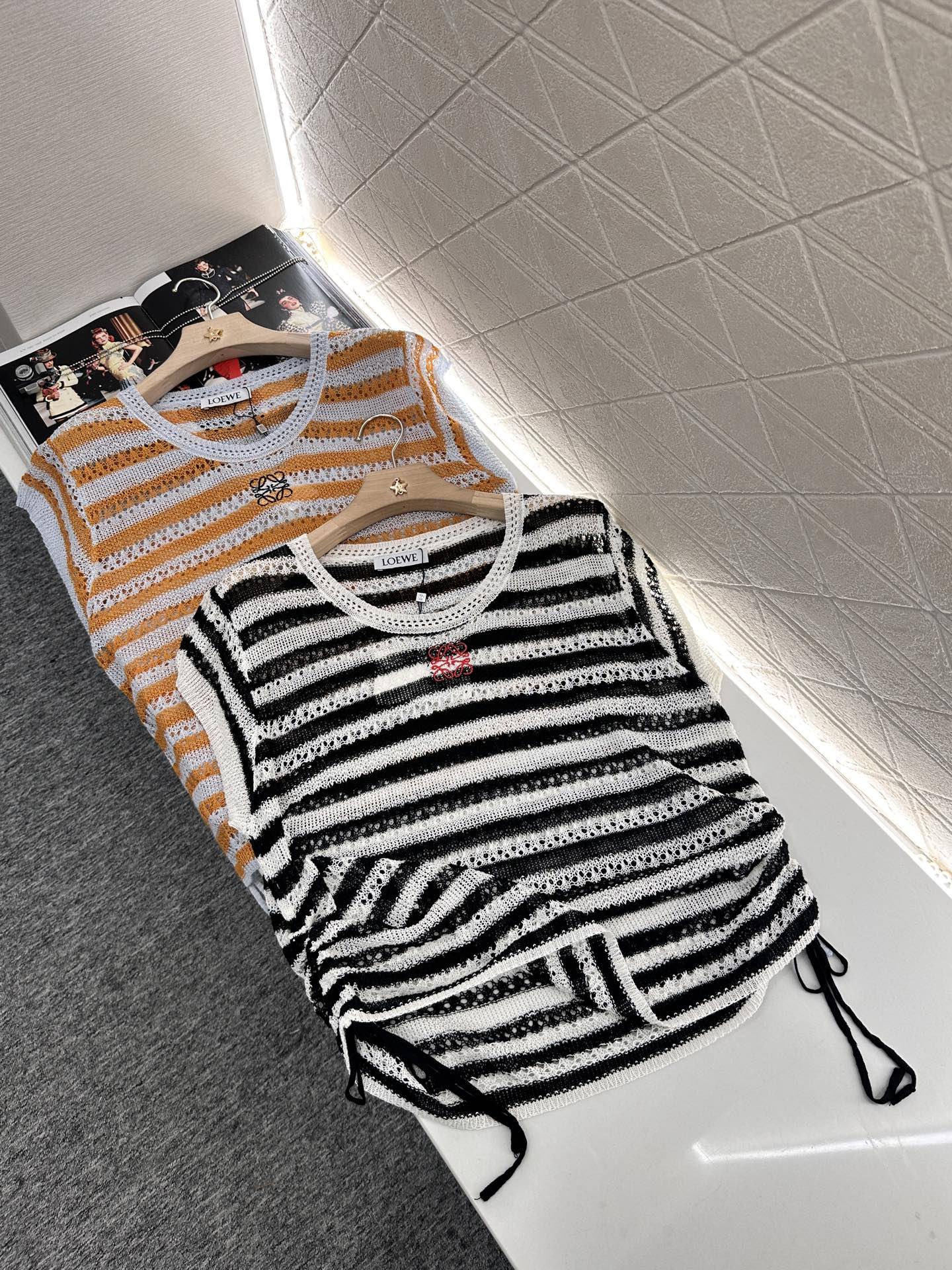 L*♥2025 new product Embroidered knitted short sleeves