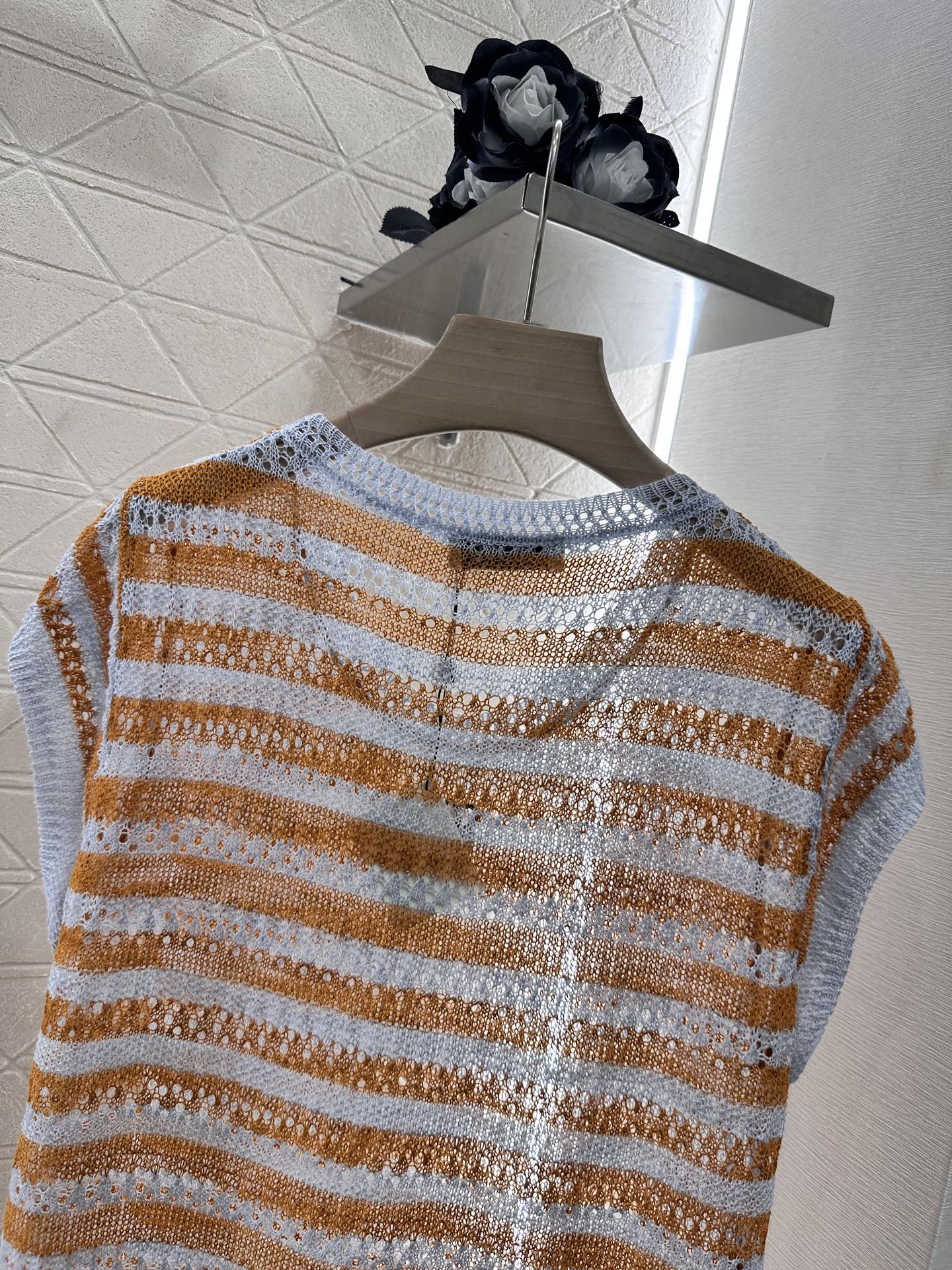 L*♥2025 new product Embroidered knitted short sleeves