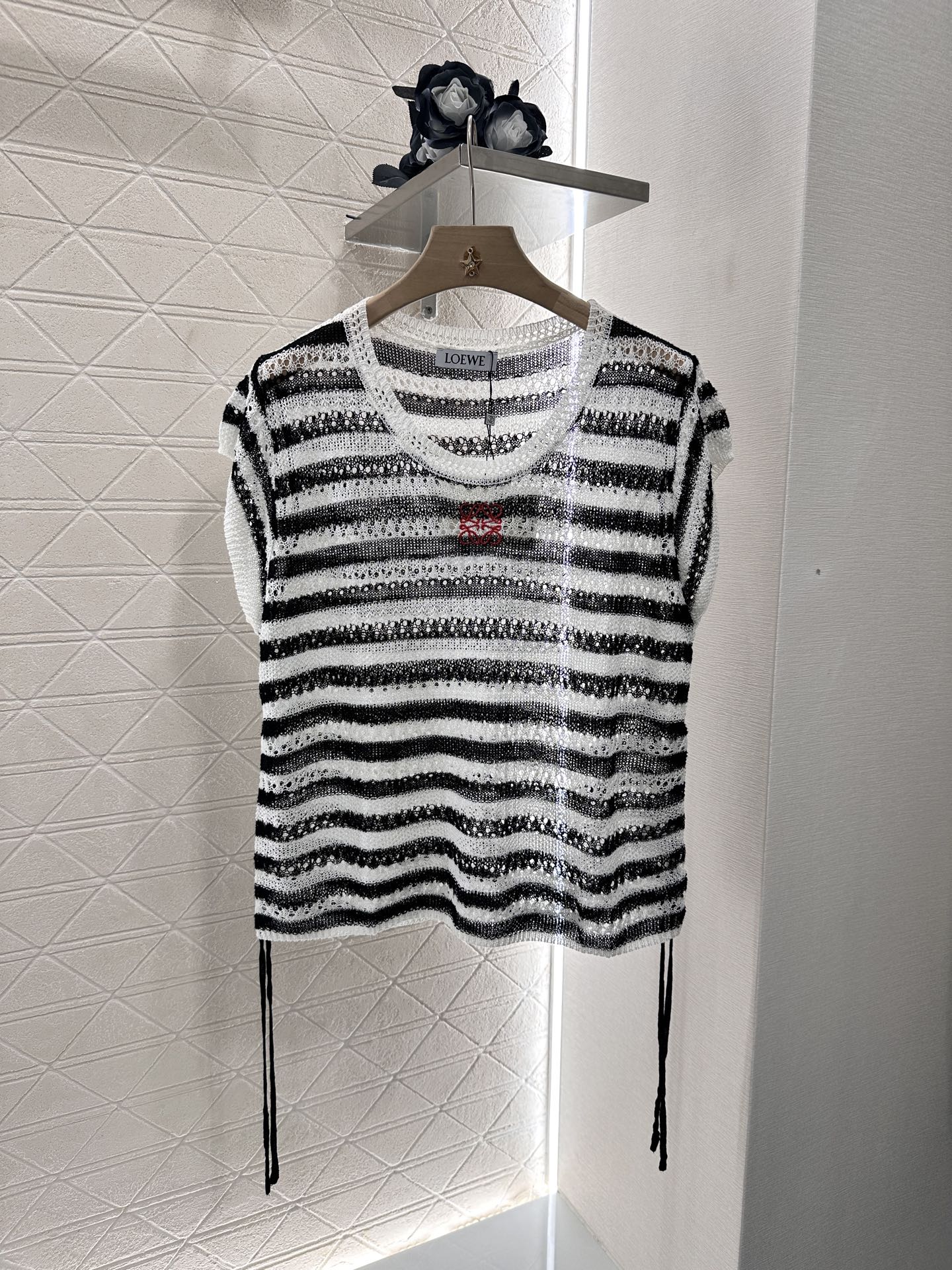 L*♥2025 new product Embroidered knitted short sleeves
