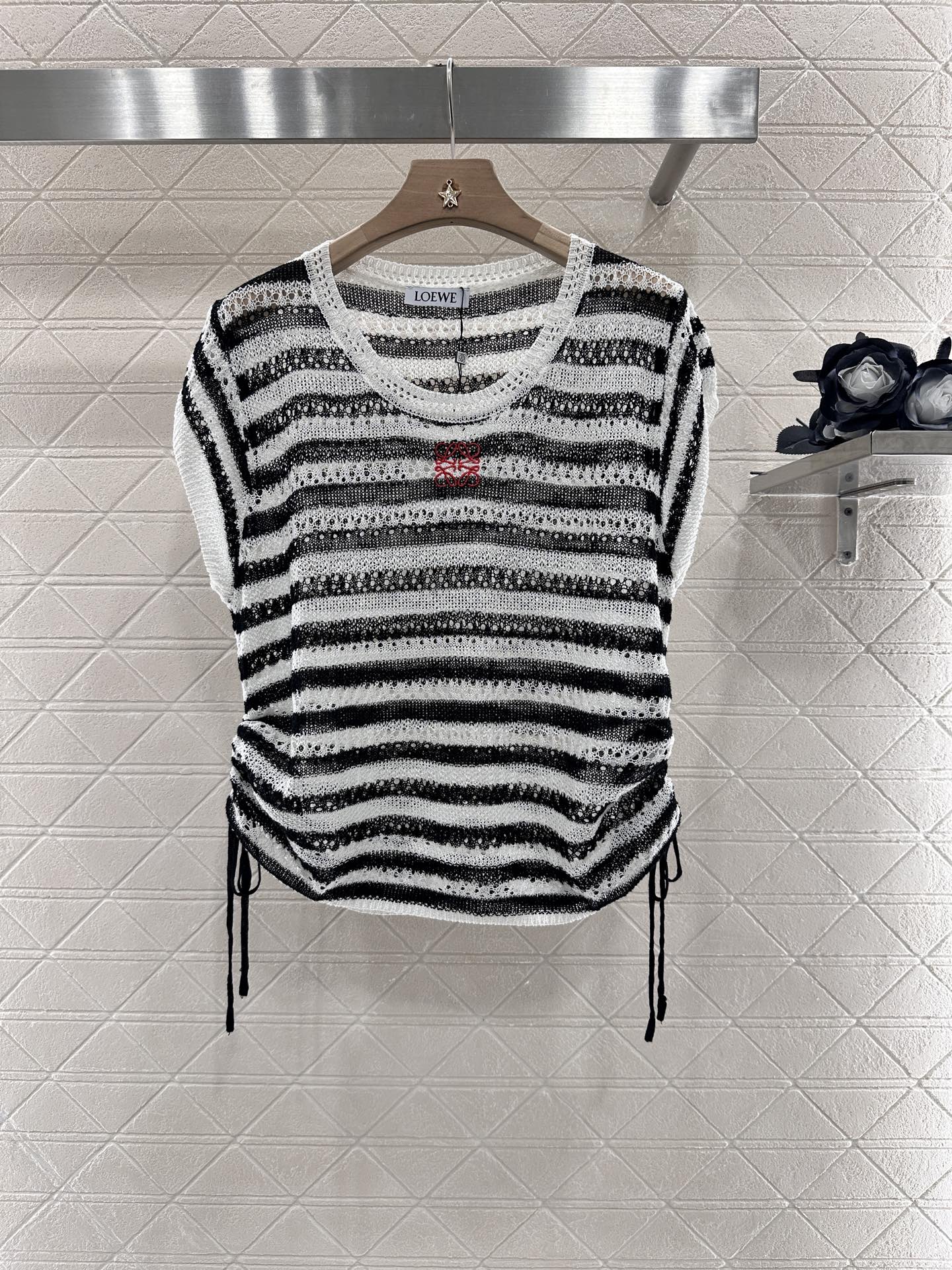 L*♥2025 new product Embroidered knitted short sleeves