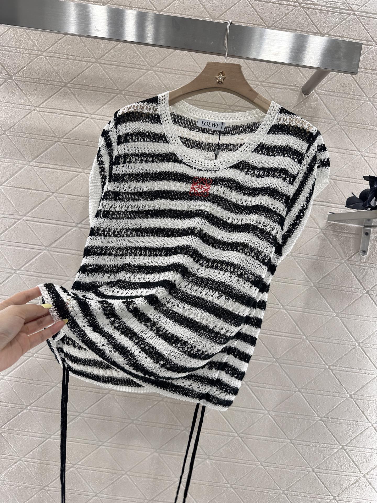 L*♥2025 new product Embroidered knitted short sleeves