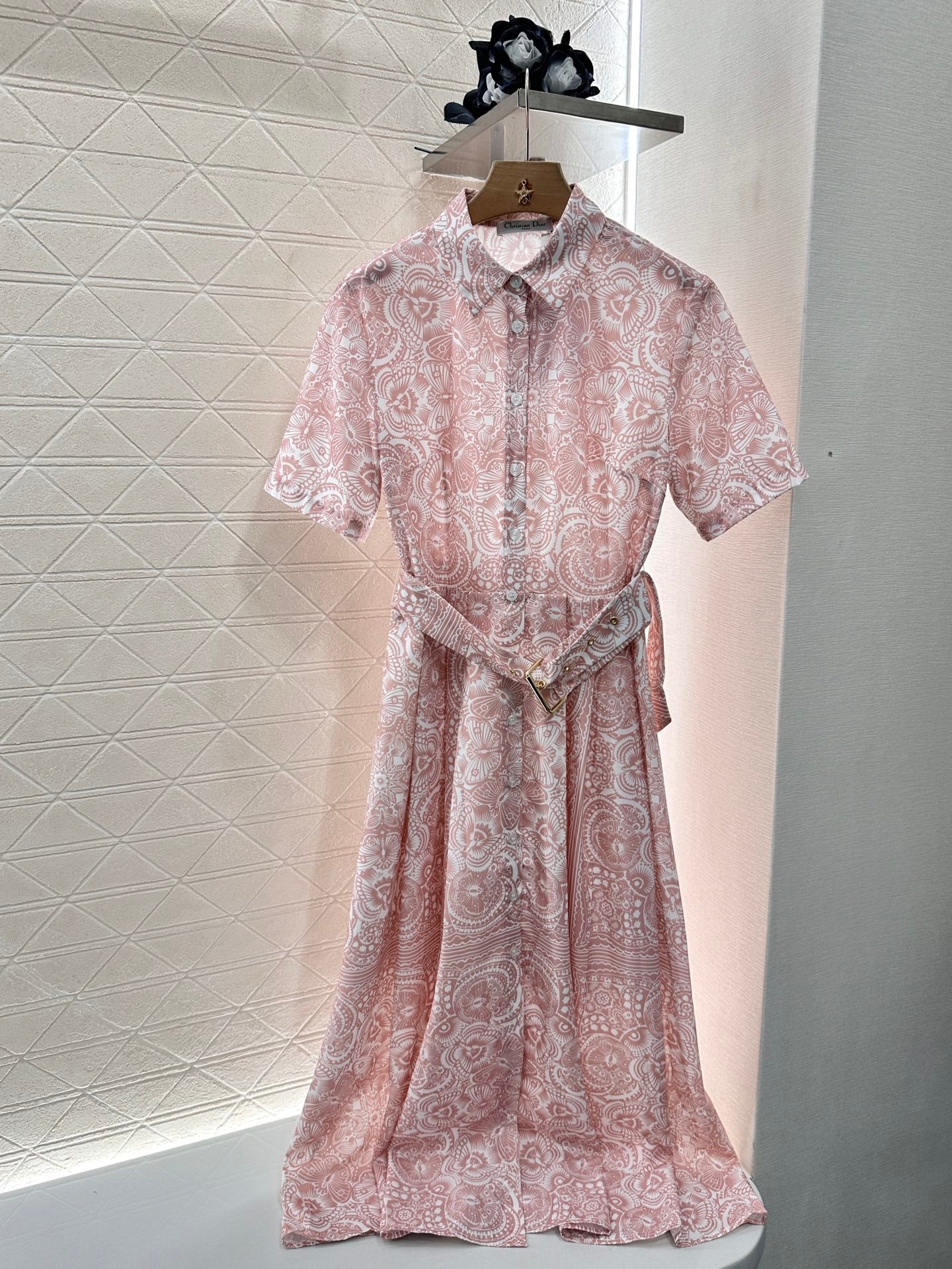 D*♥2025 new product Printed belt long skirt