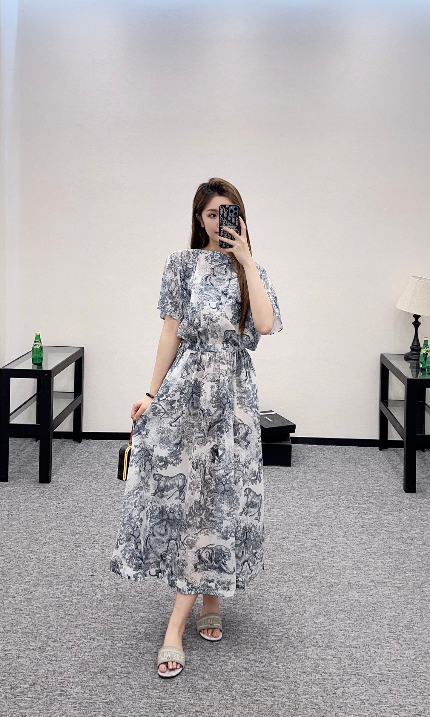 D*♥2025 new product Printed denim dress