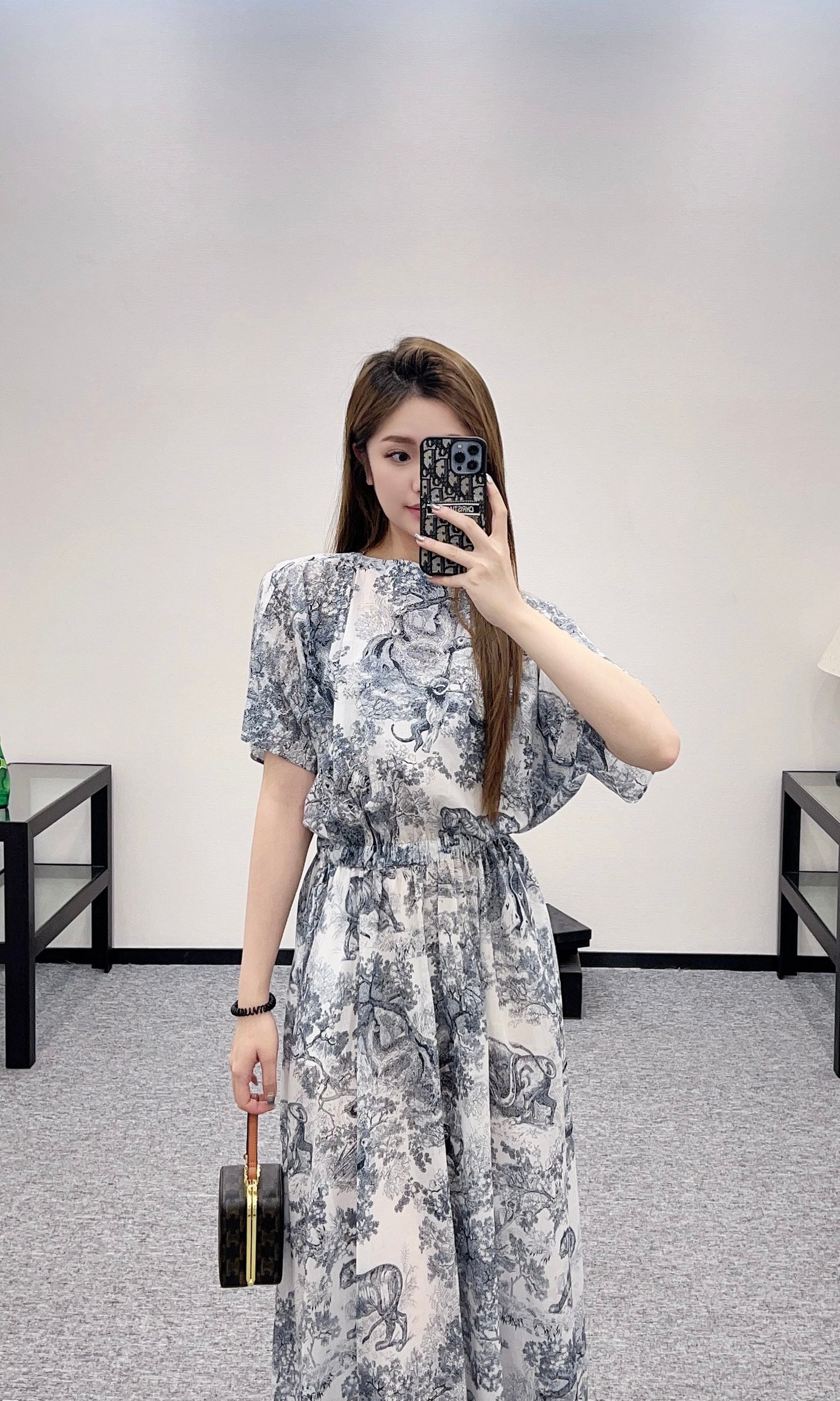 D*♥2025 new product Printed denim dress