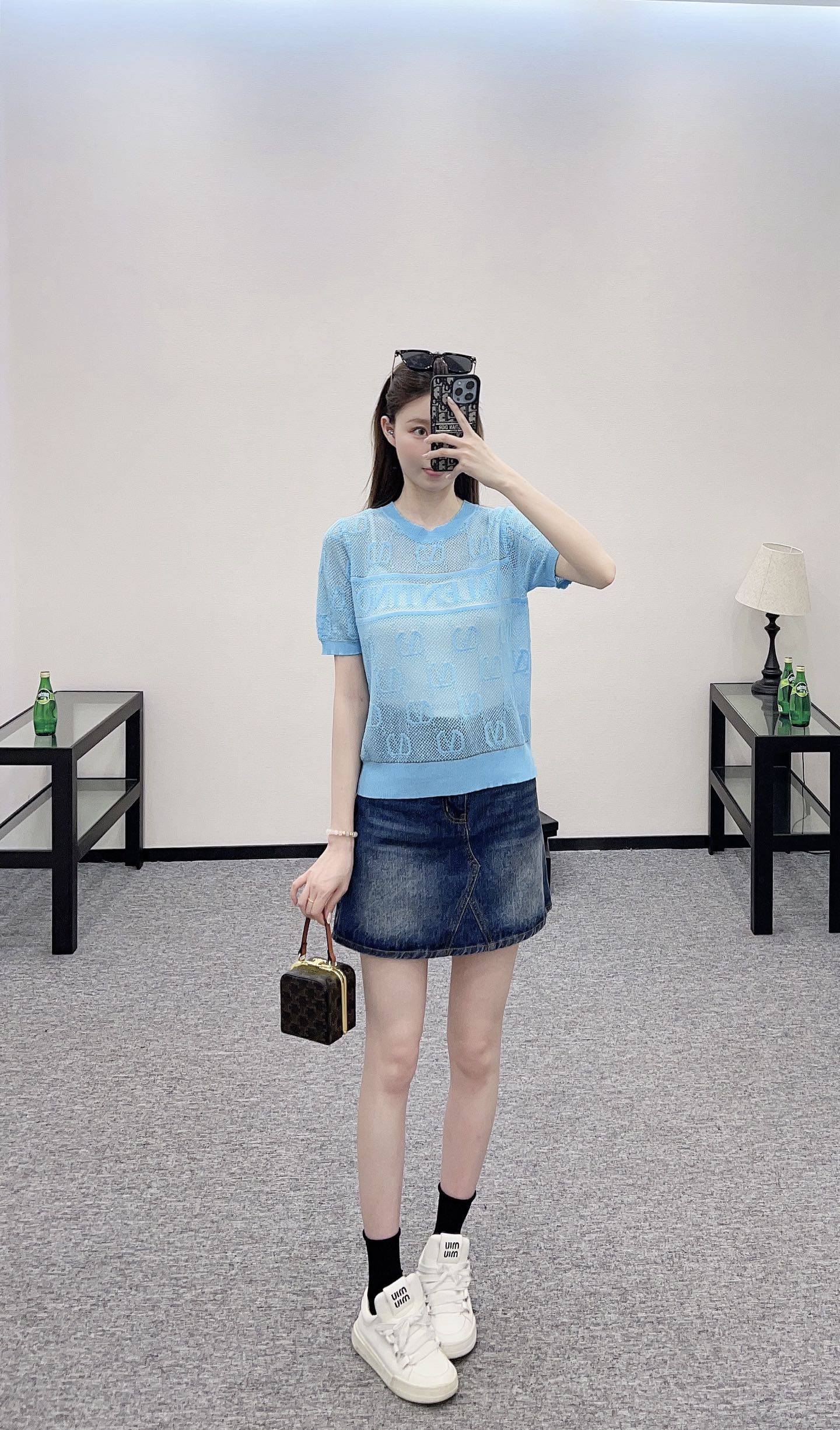 V*♥2025 new product Jacquard knitted short sleeves