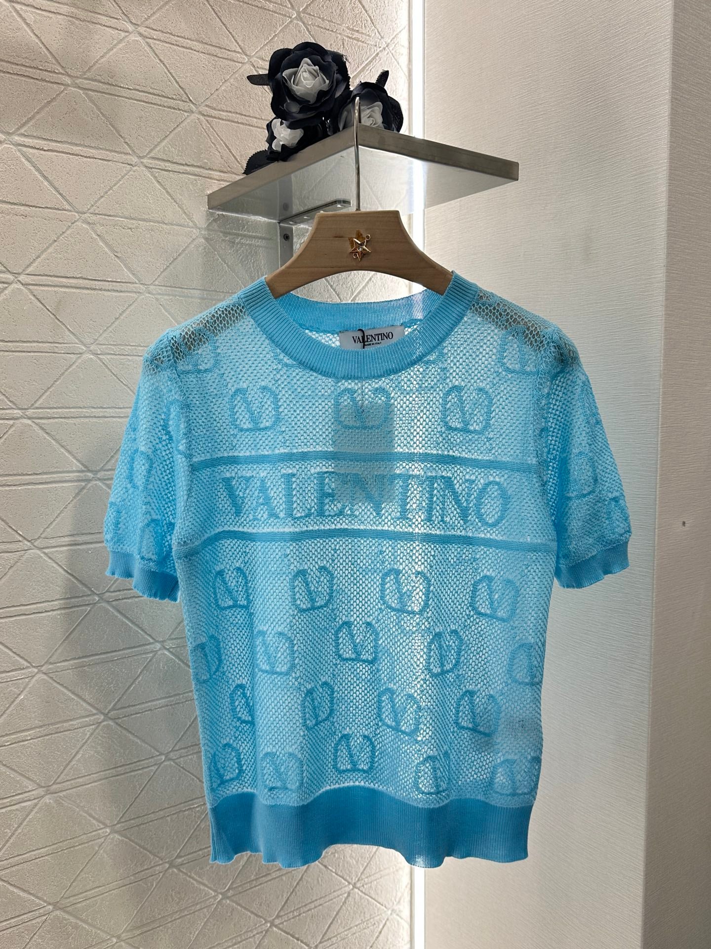 V*♥2025 new product Jacquard knitted short sleeves