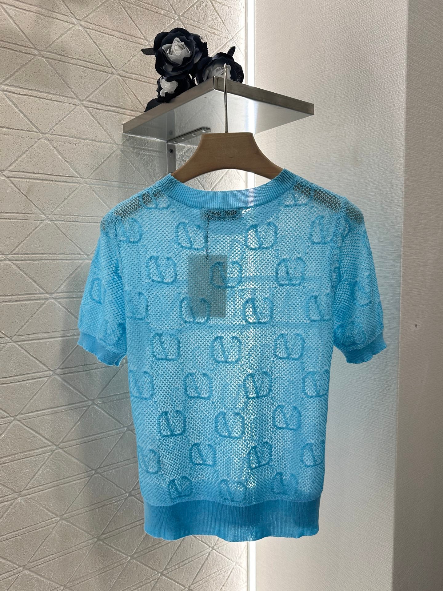 V*♥2025 new product Jacquard knitted short sleeves