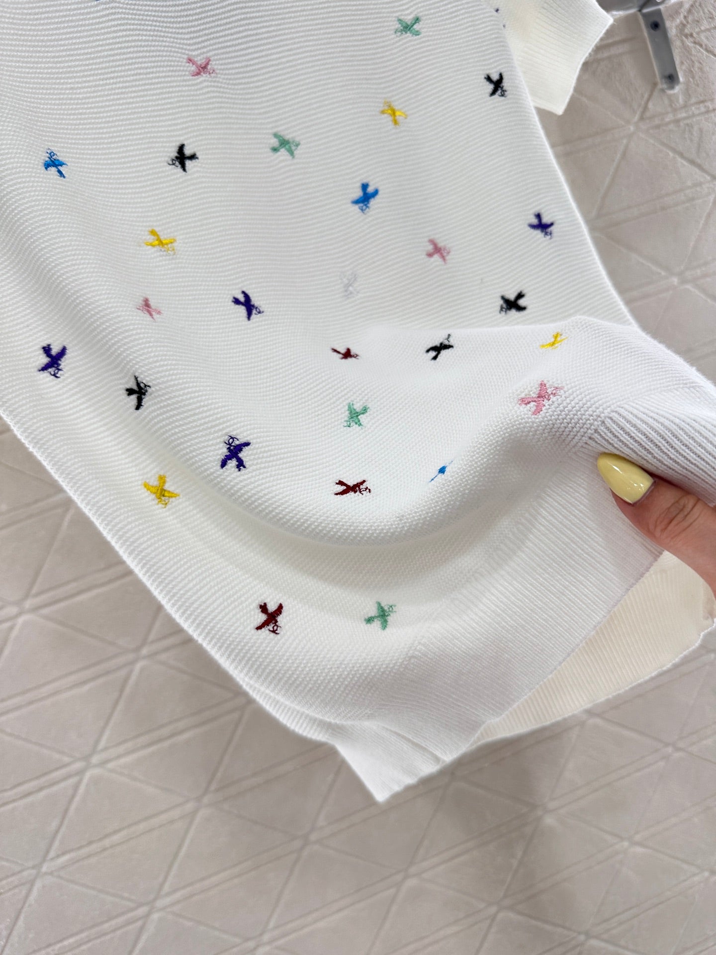 C*♥2025 new product Embroidered knitted short sleeves