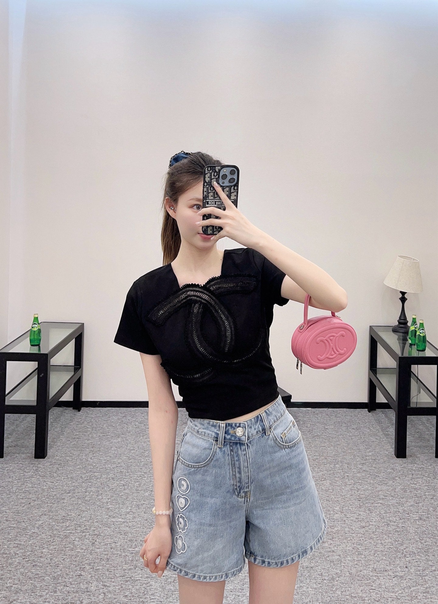 C*♥2025 new products Denim shorts