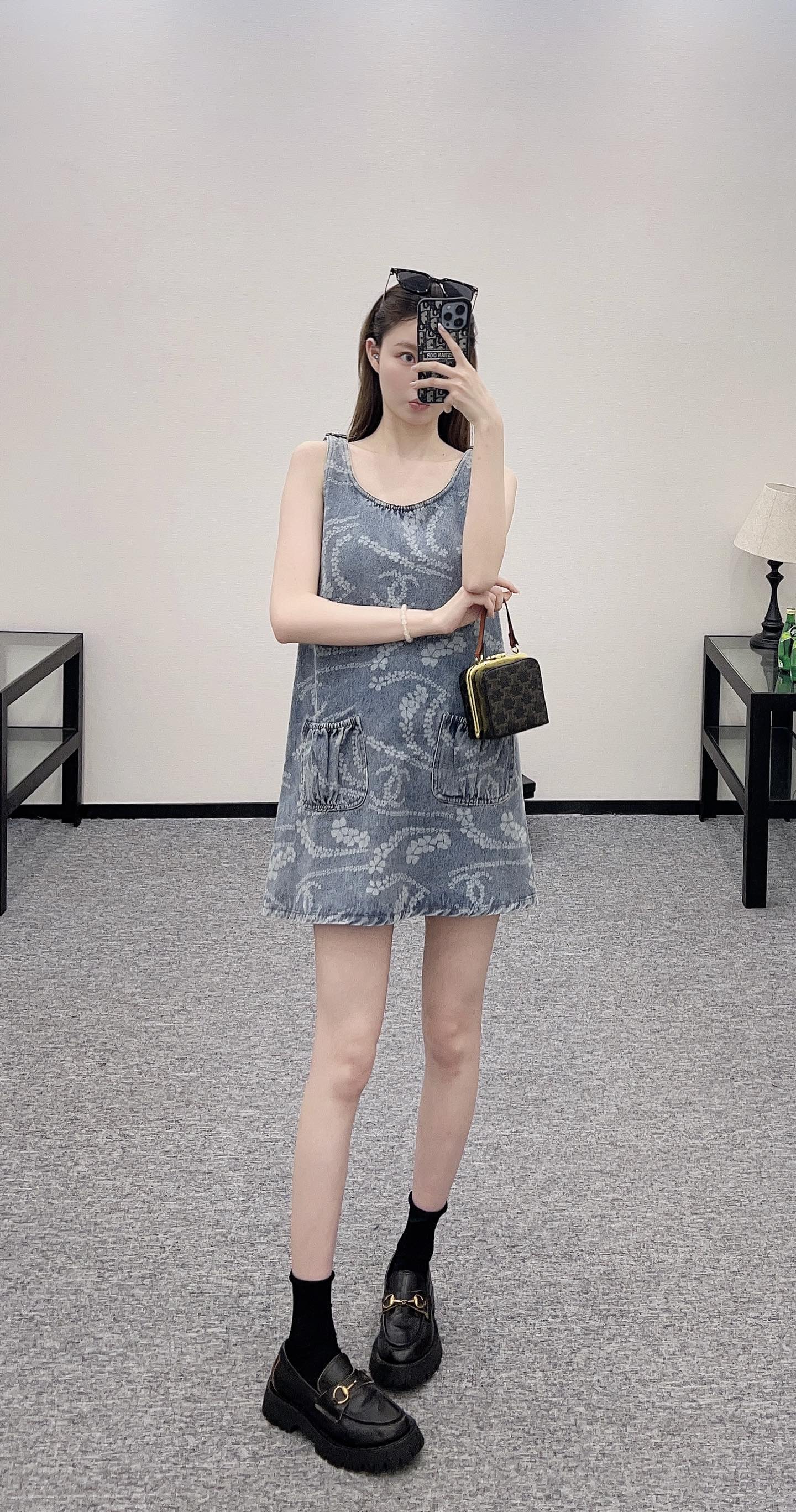 C*♥2025 new product Pocket vest dress