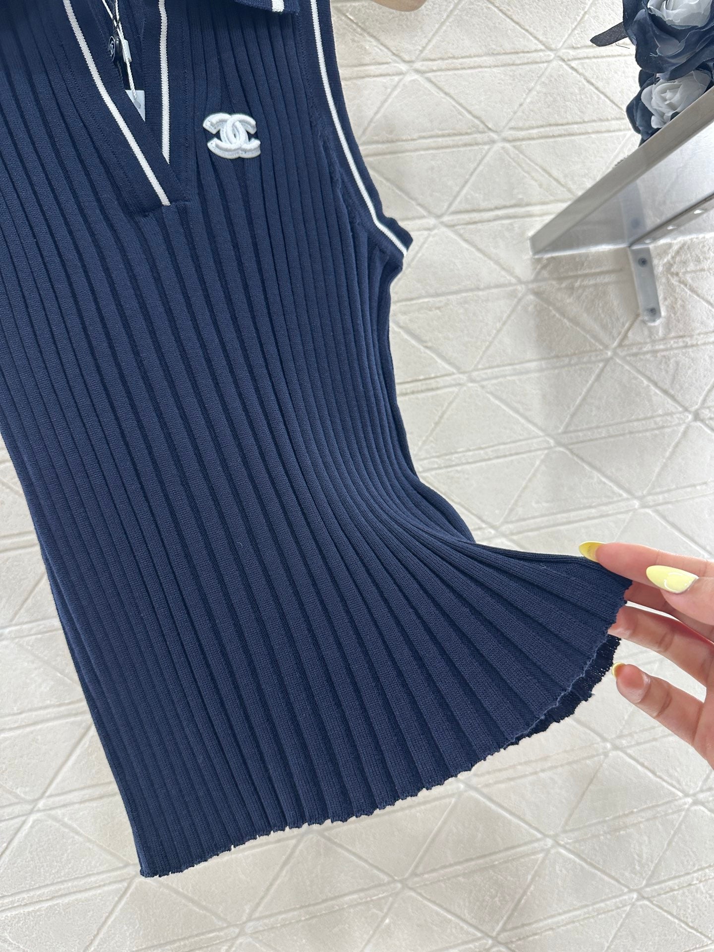 C*♥2025 new product Striped knitted vest