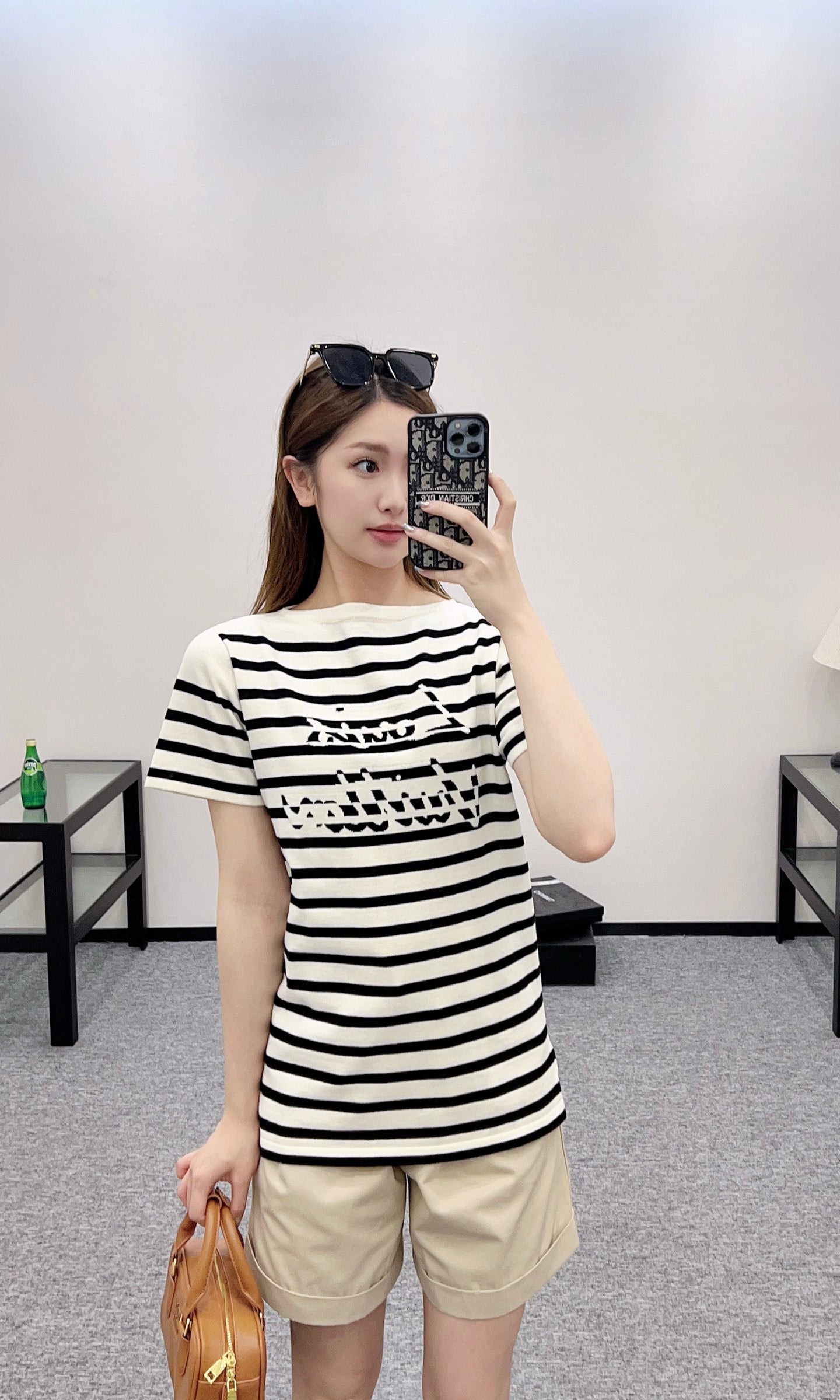 Louis*♥2025 new products Striped knitted top