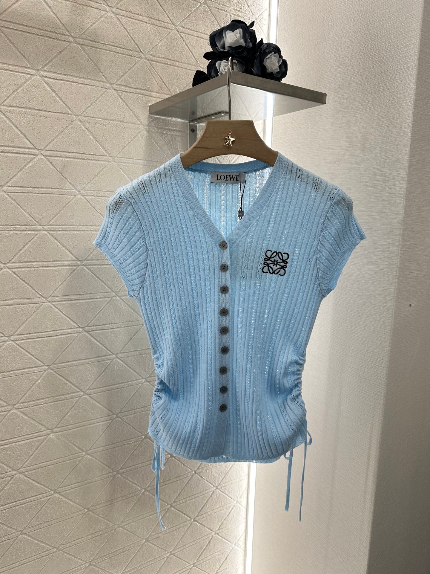 L*♥2025 new product Embroidered knitted short sleeves