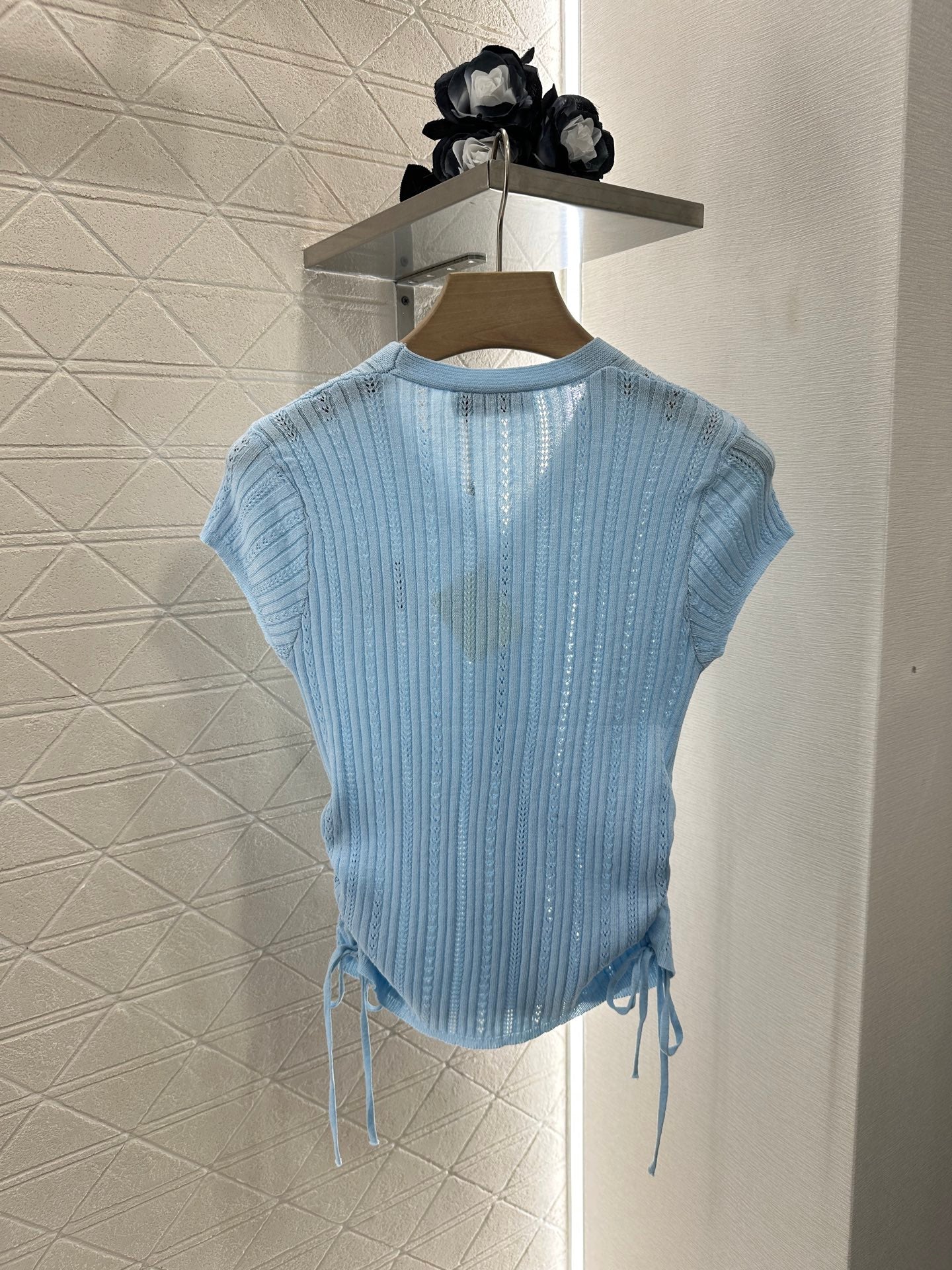 L*♥2025 new product Embroidered knitted short sleeves
