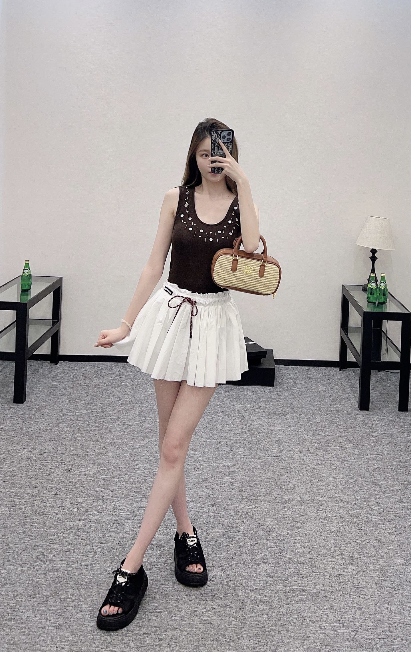 Mi*mi*♥2025 new product Beaded cotton vest