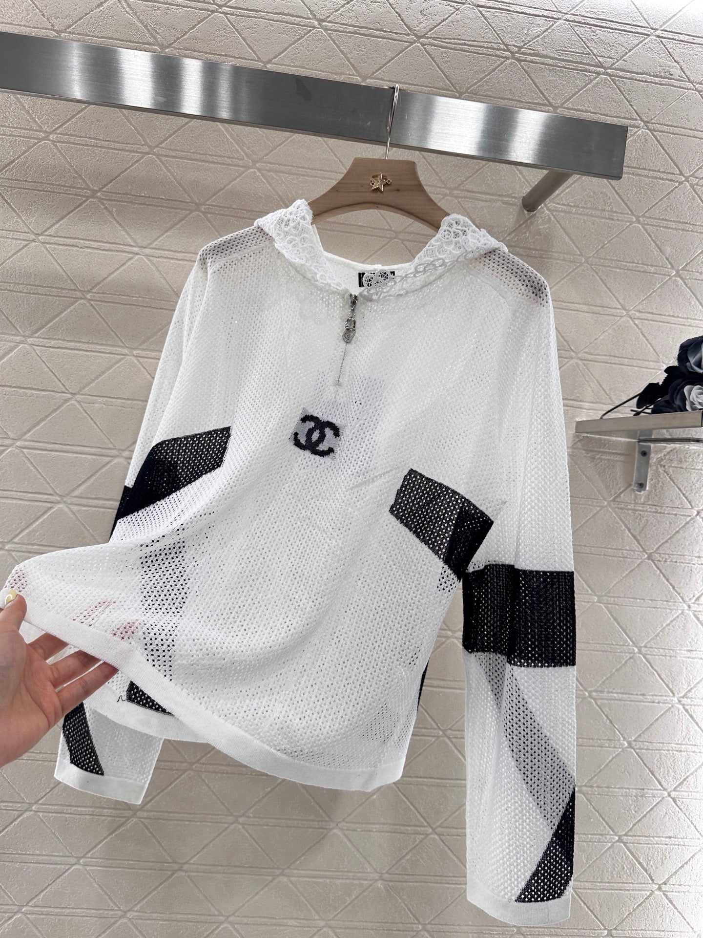 C*♥2025 new product Hollow knitted long sleeves
