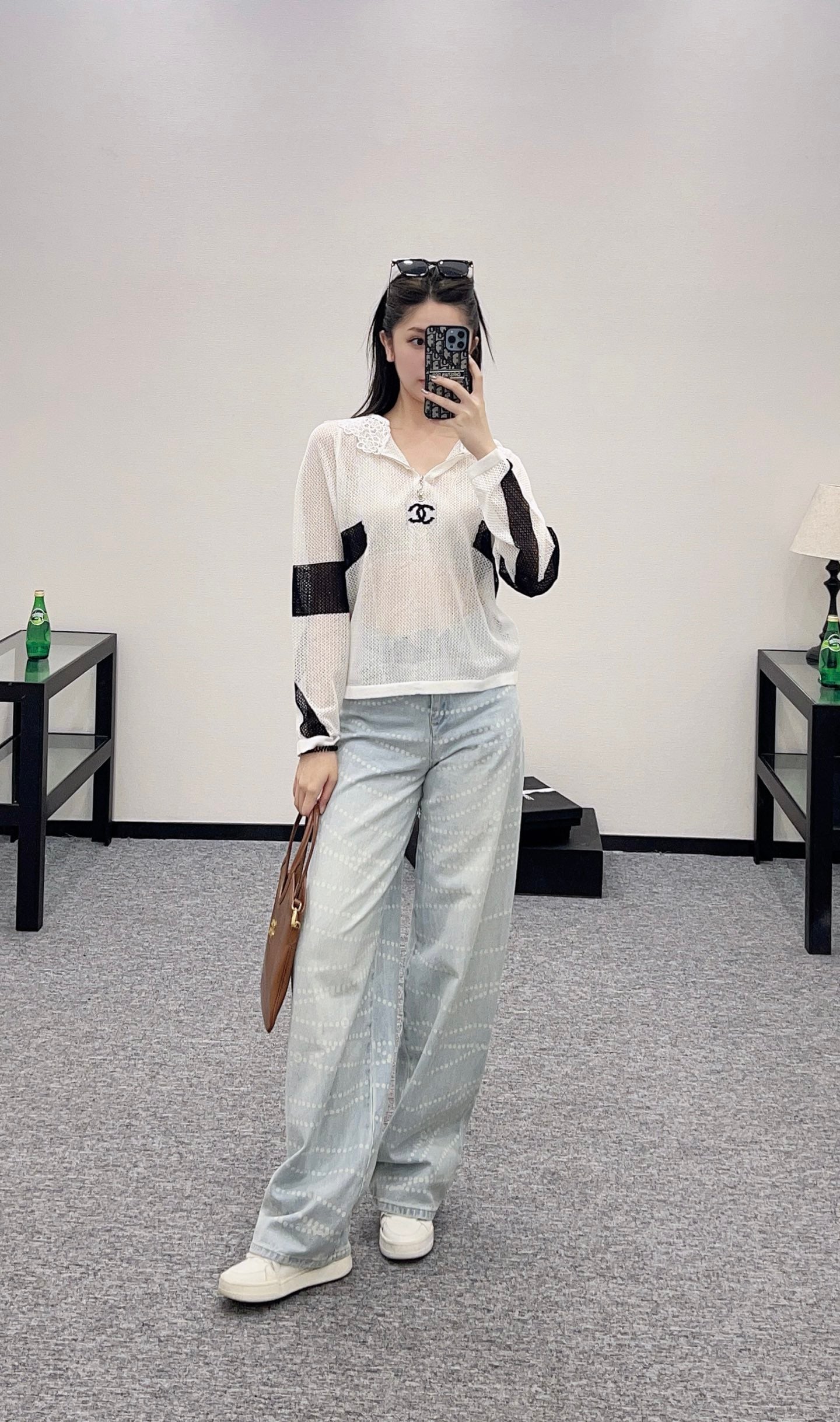 C*♥2025 new product Hollow knitted long sleeves