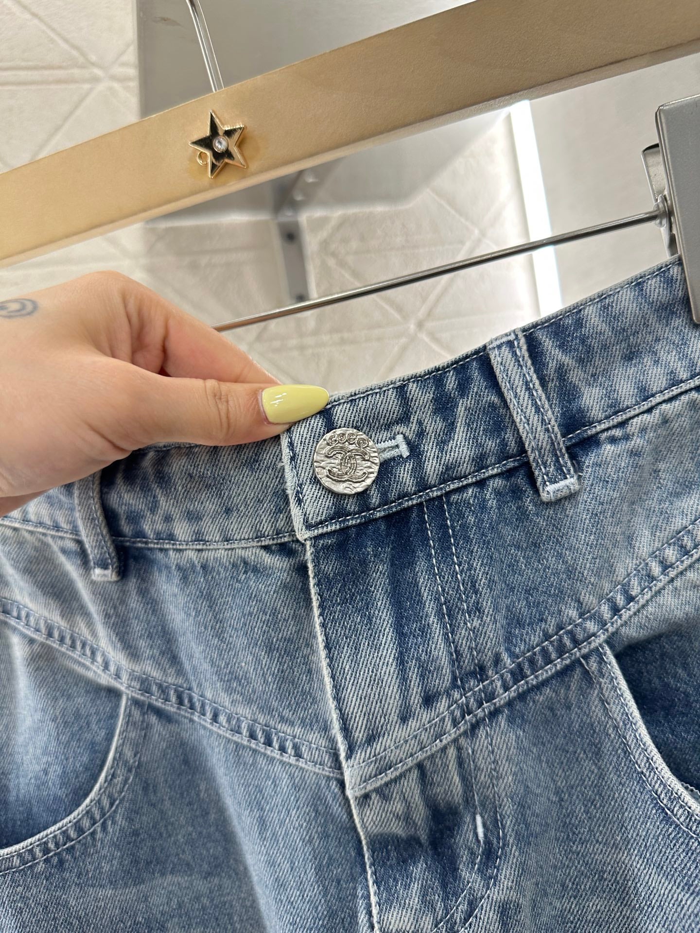 C*♥2025 new product Denim long skirt