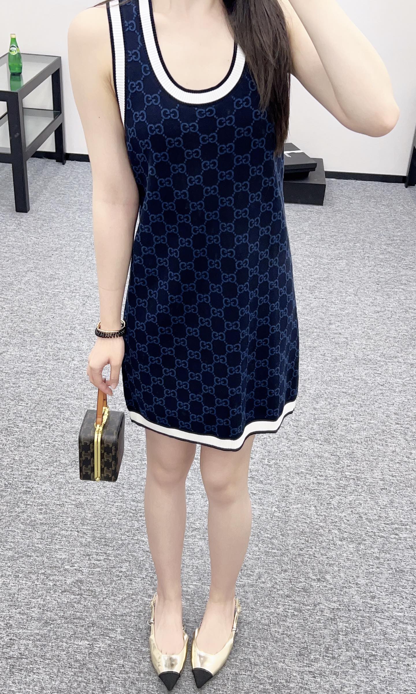 G*♥2025 new product Knitted vest dress