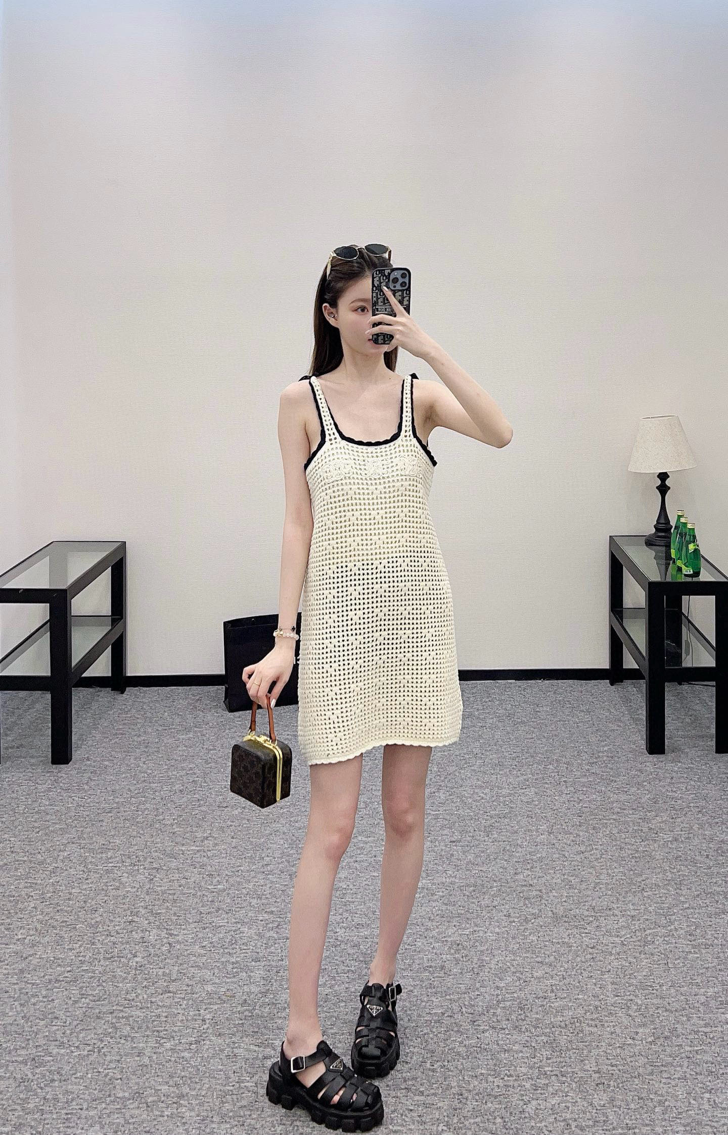 C*♥2025 new product Knitted vest dress