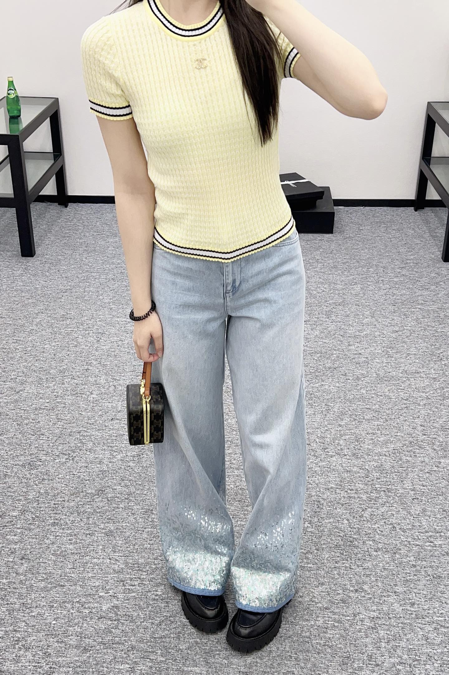 C*♥2025 new products Sequin jeans