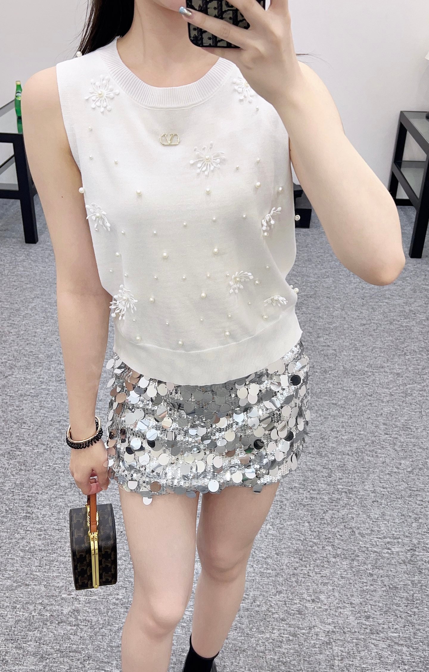V*♥2025 new product Beaded vest