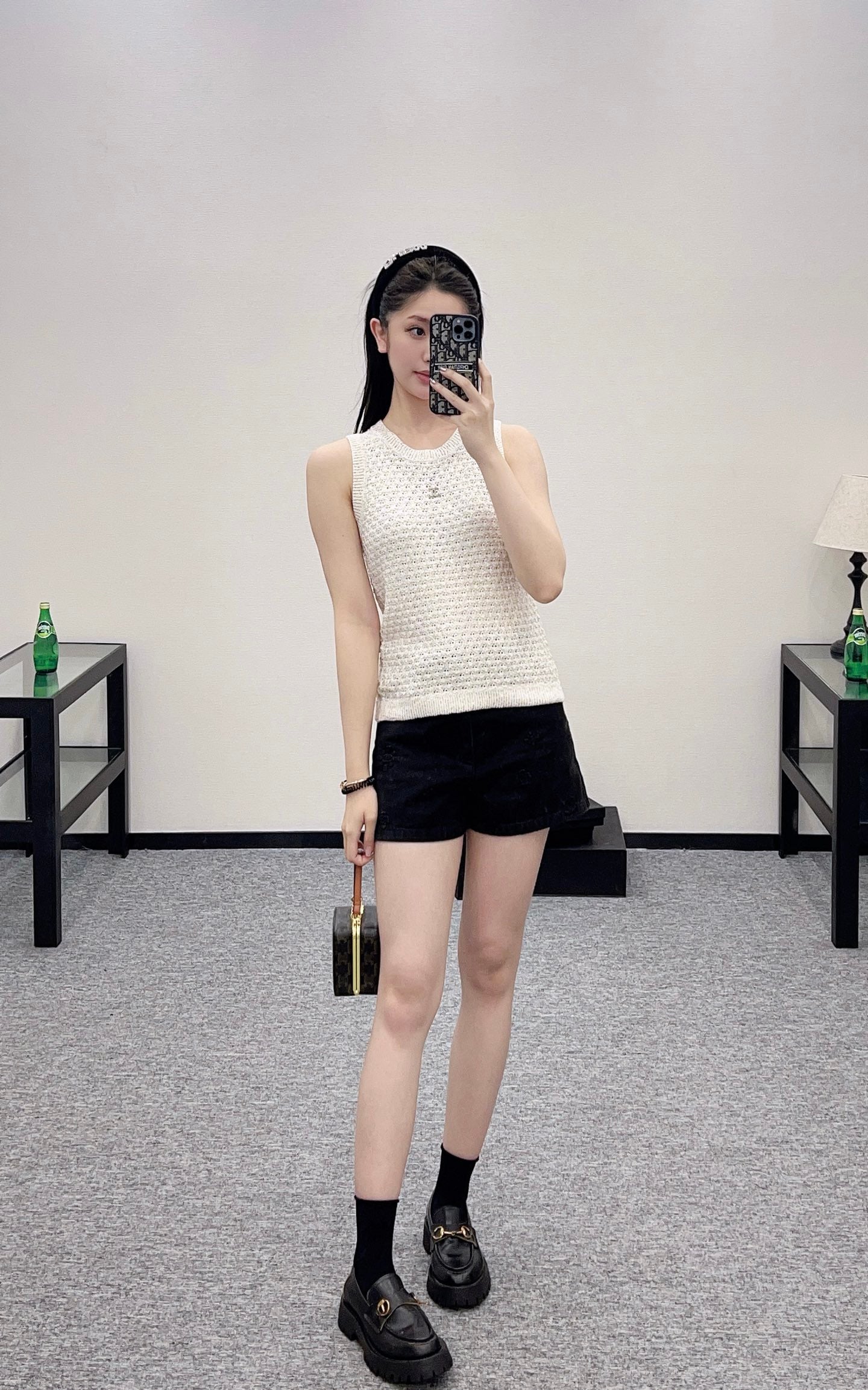 C*♥2025 new product Sequined hollow vest