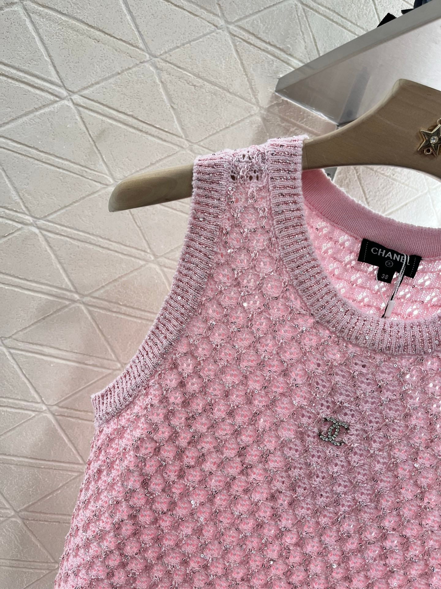 C*♥2025 new product Sequined hollow vest