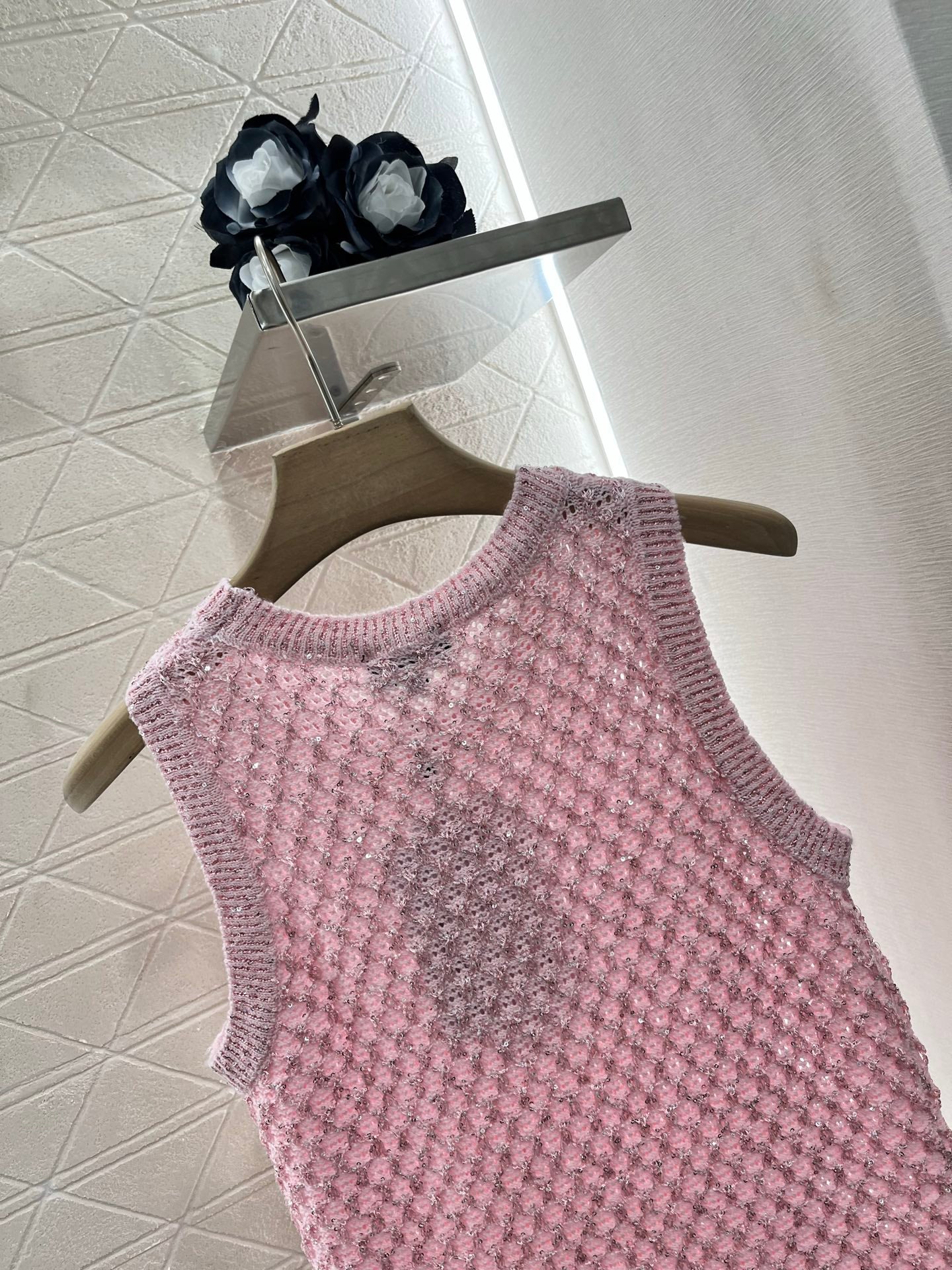 C*♥2025 new product Sequined hollow vest