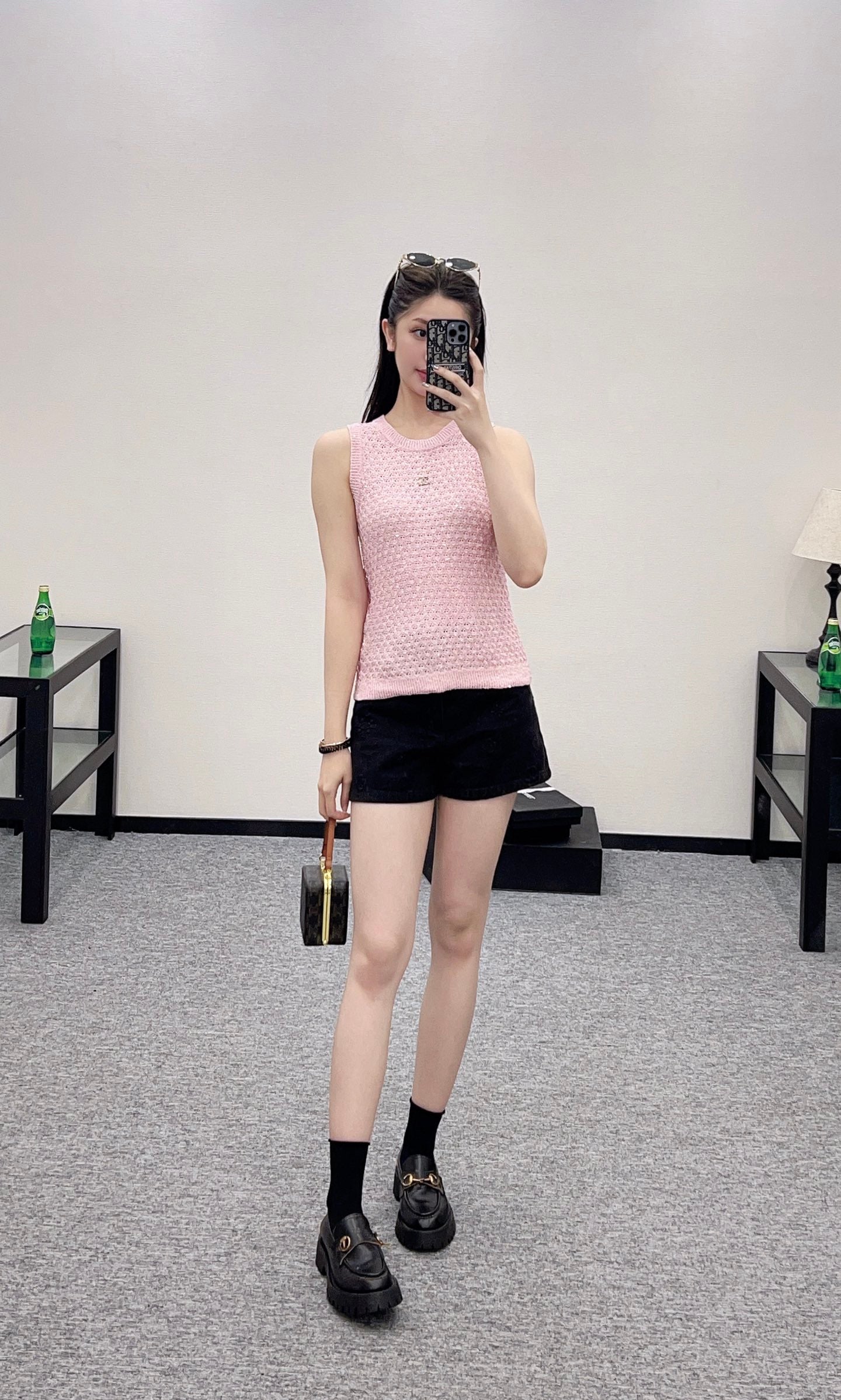 C*♥2025 new product Sequined hollow vest