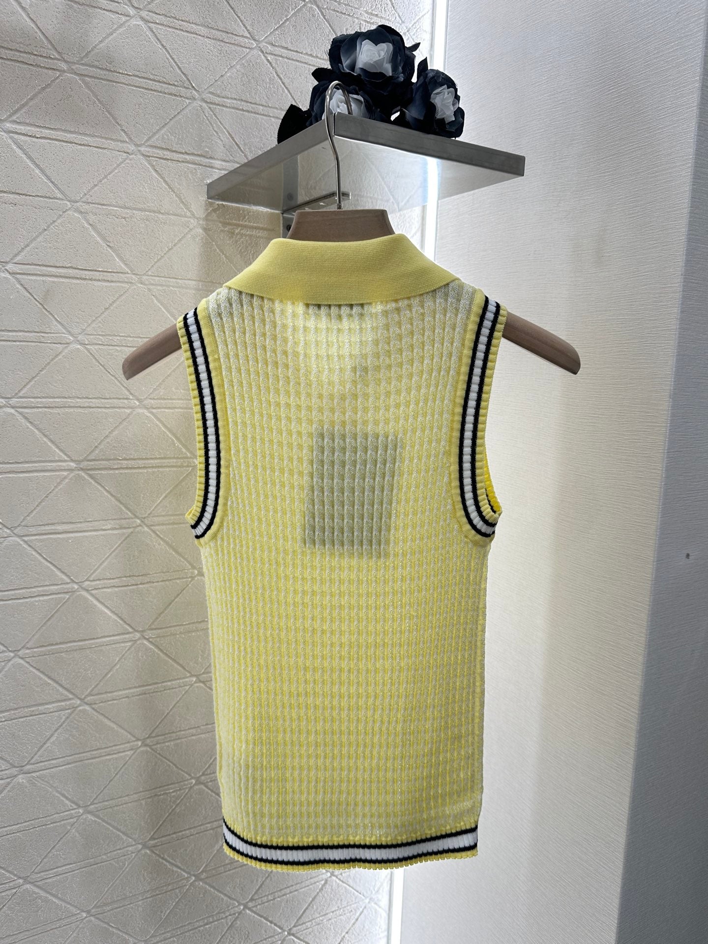 C*♥2025 new product Lapel knitted vest