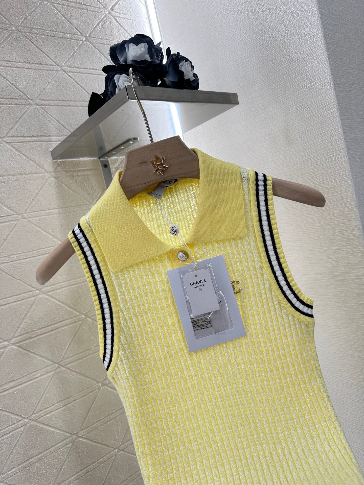 C*♥2025 new product Lapel knitted vest