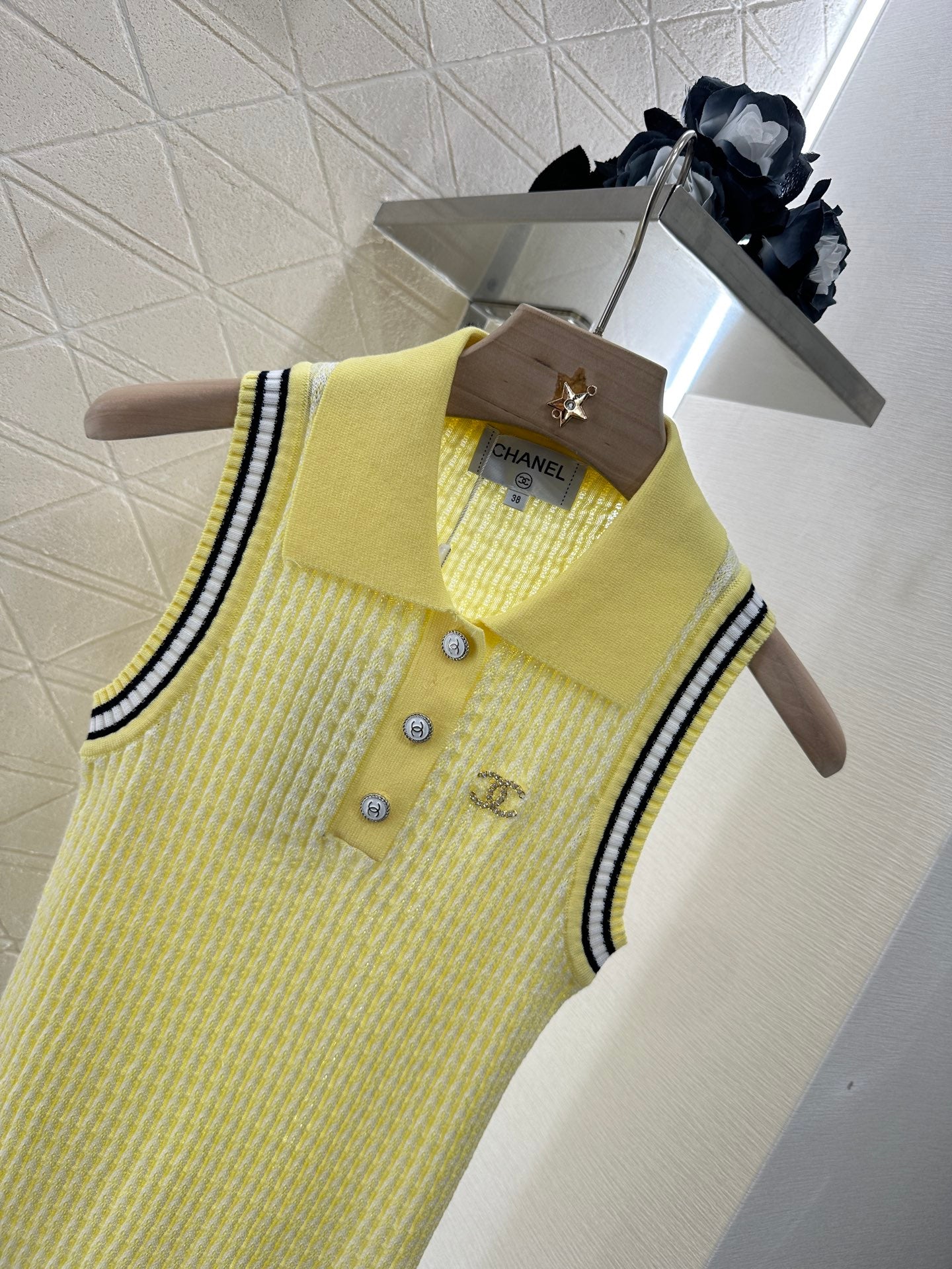 C*♥2025 new product Lapel knitted vest