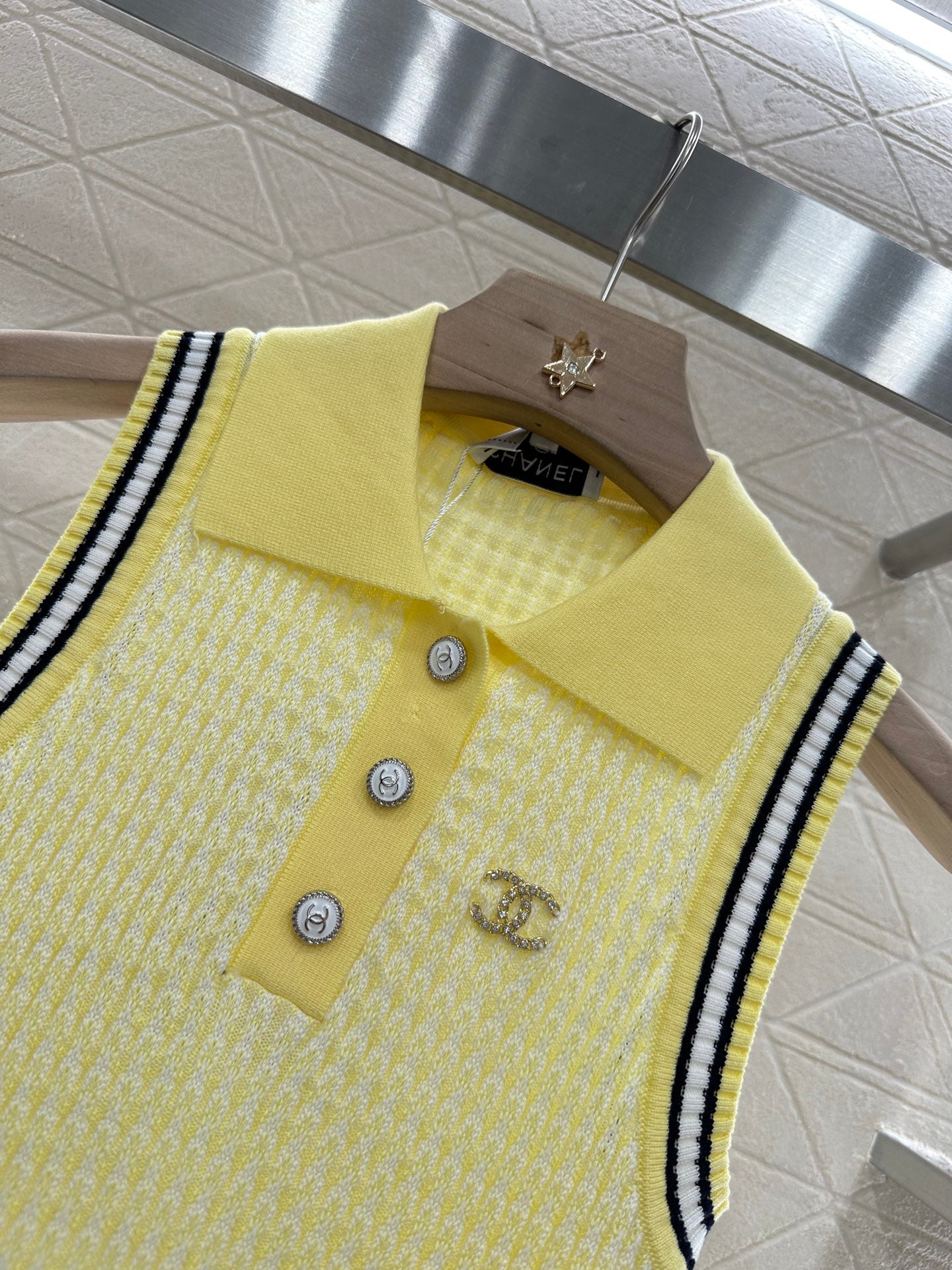 C*♥2025 new product Lapel knitted vest
