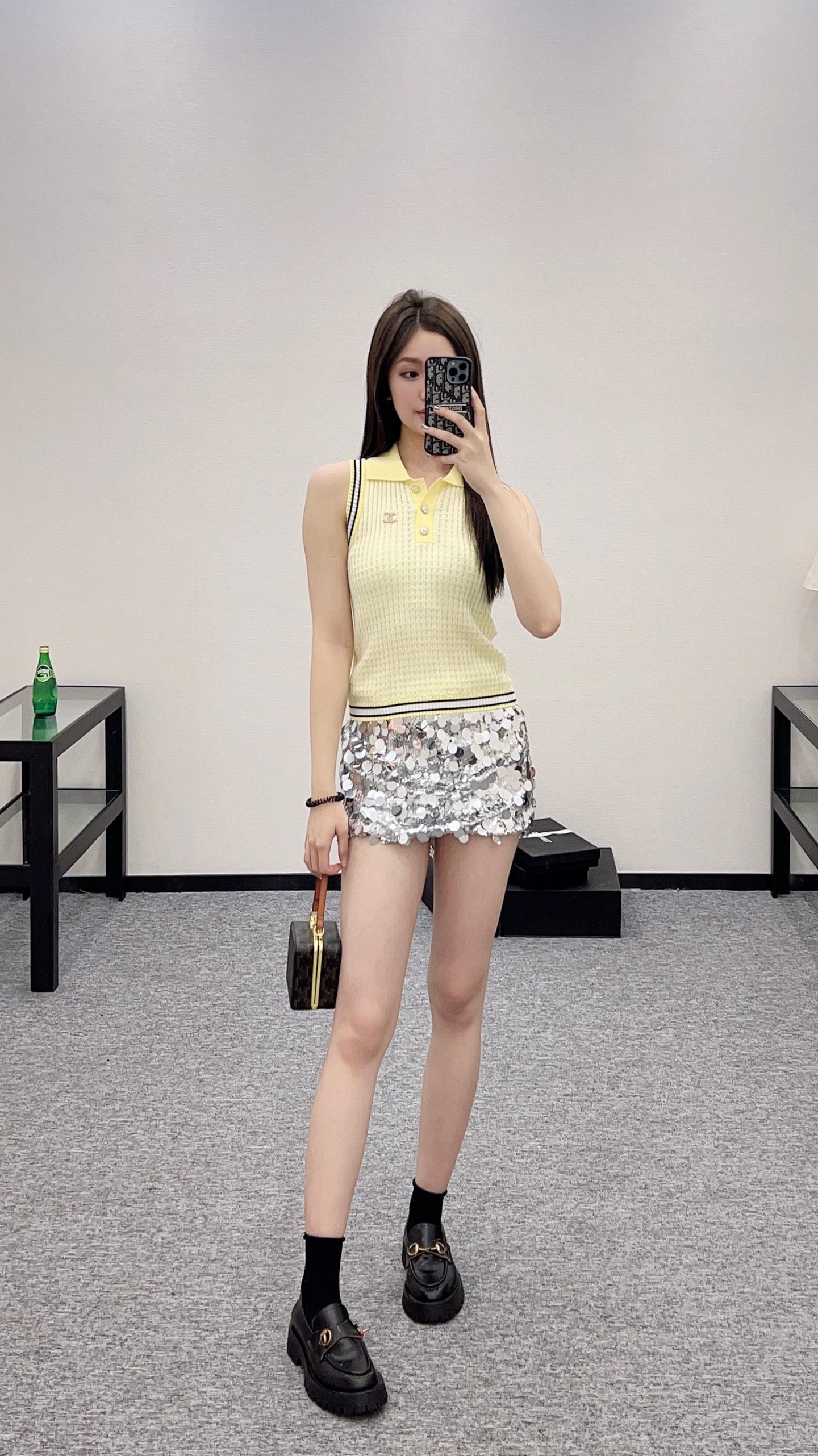 C*♥2025 new product Lapel knitted vest