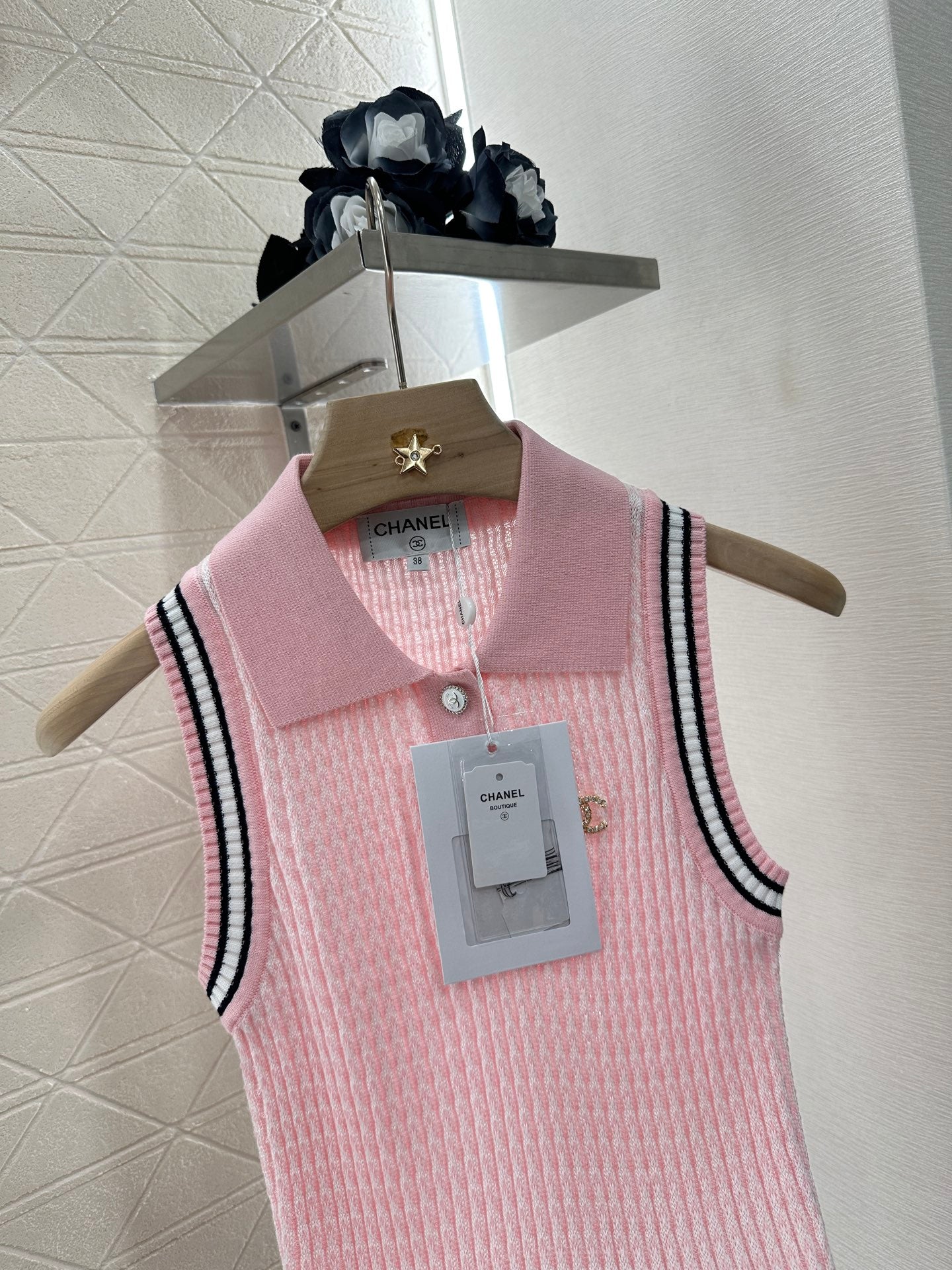 C*♥2025 new product Lapel knitted vest