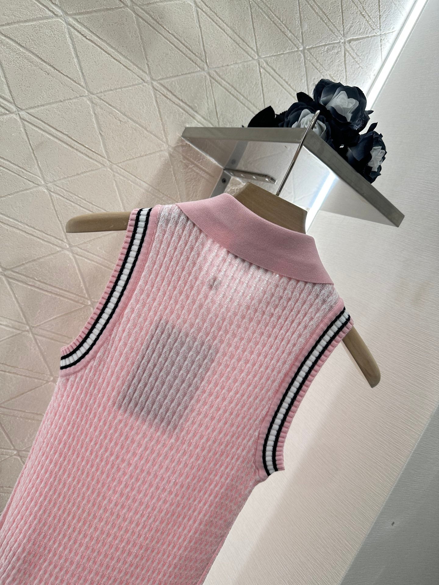 C*♥2025 new product Lapel knitted vest