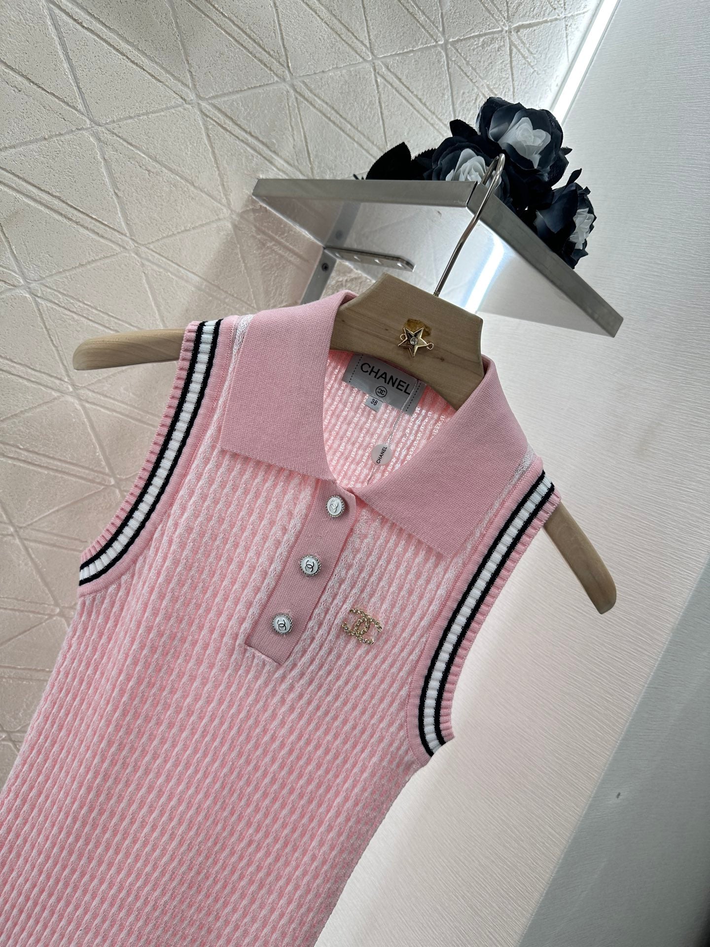 C*♥2025 new product Lapel knitted vest