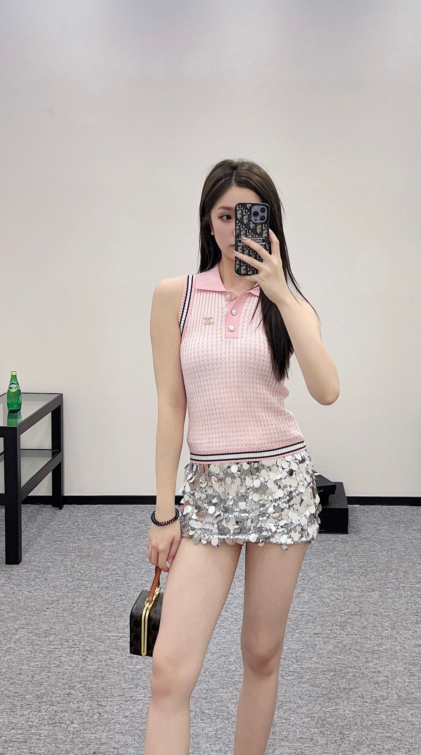 C*♥2025 new product Lapel knitted vest