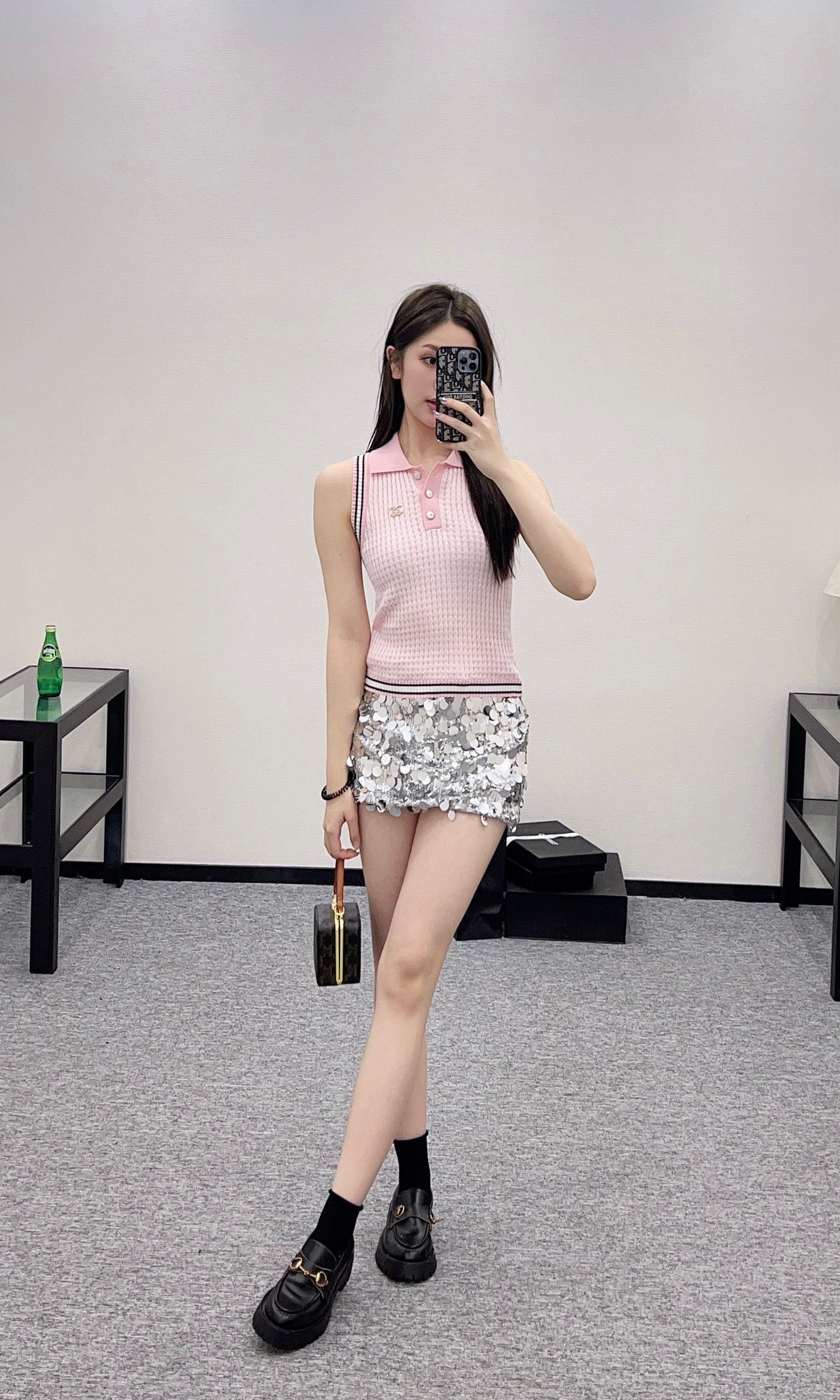 C*♥2025 new product Lapel knitted vest