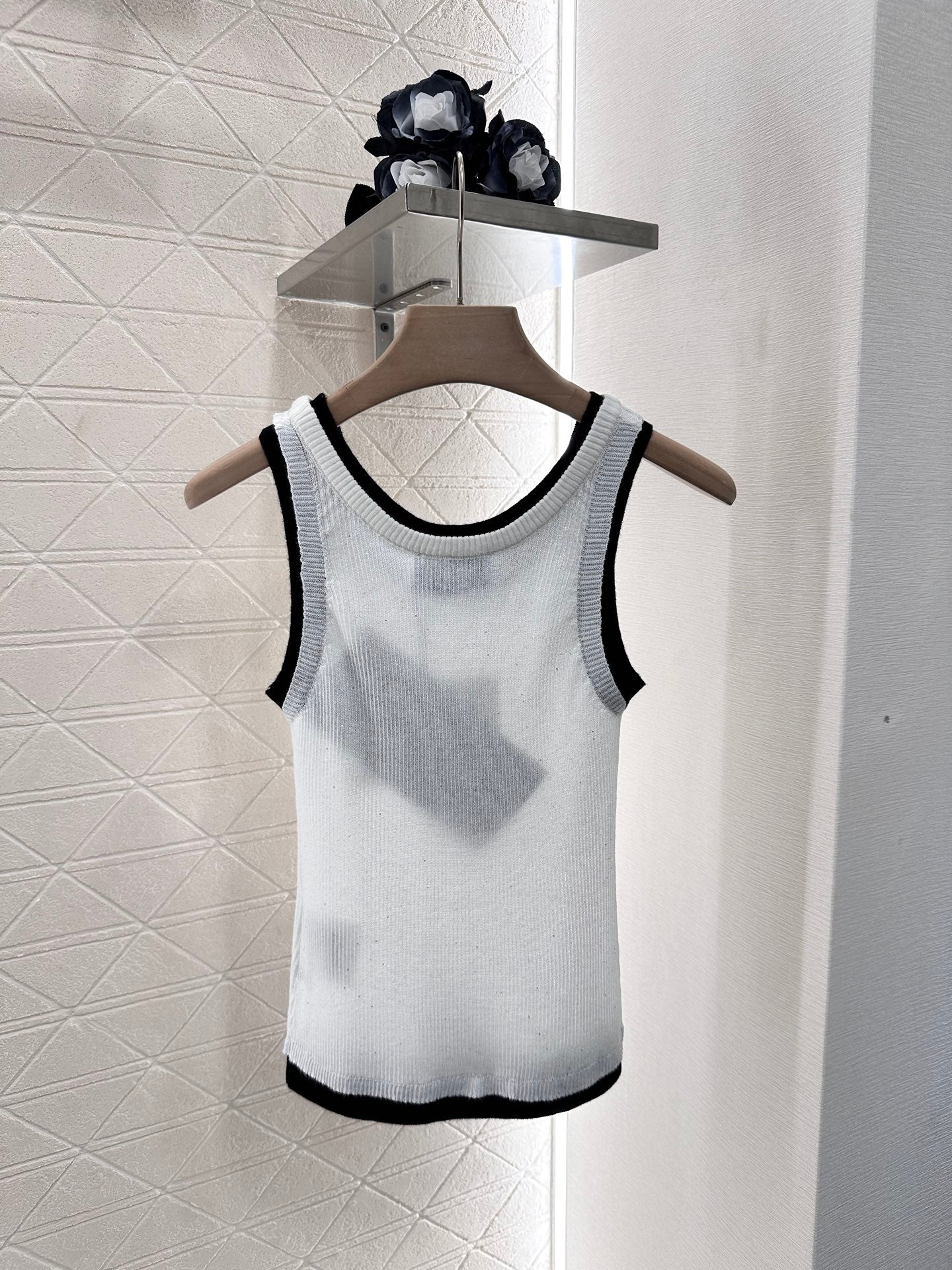 P*♥2025 new product Fake two-piece knitted vest