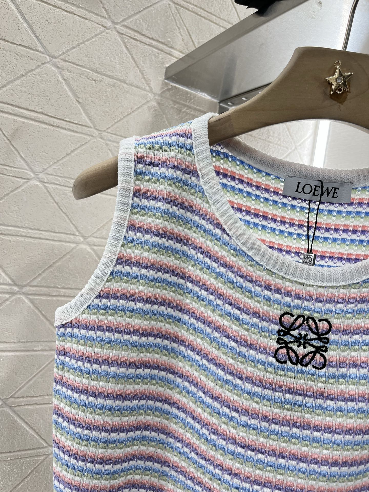 L*♥2025 new product Striped knitted vest
